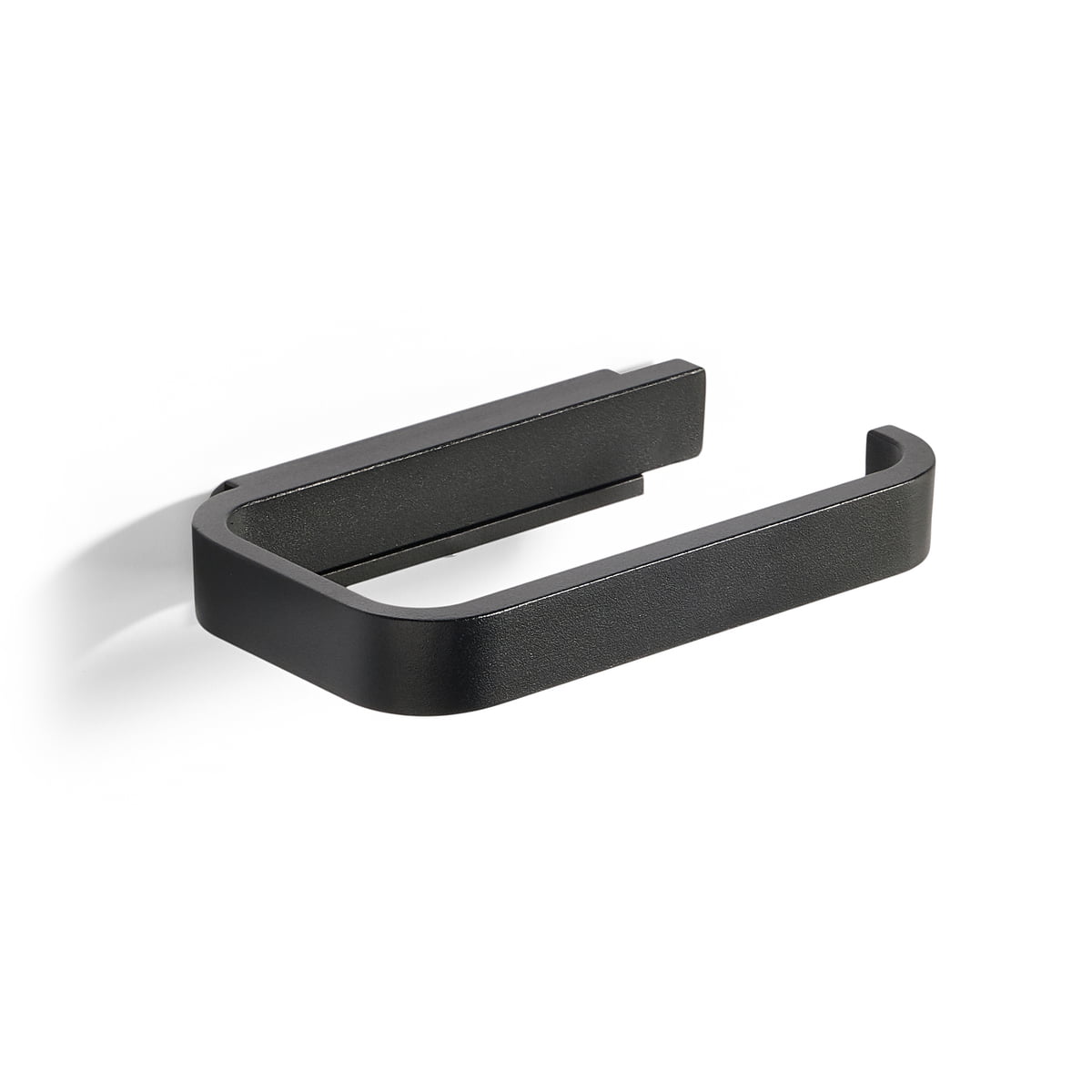 ZONE DENMARK Rim Toilet Paper Holder - Modern Bathroom Accessory (15x9x2cm, Black) - Perfect for Small Spaces & Contemporary Bathrooms
