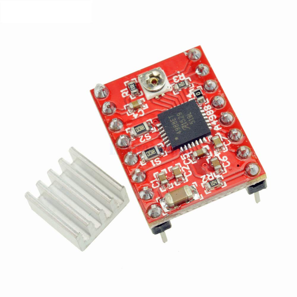 5Pcs A4988 Stepper Motor Driver Board Module with Heatsink - Compatible with Arduino, Reprap, and 3D Printers - Perfect for DIY Robotics, CNC Machines, and 3D Printing Projects