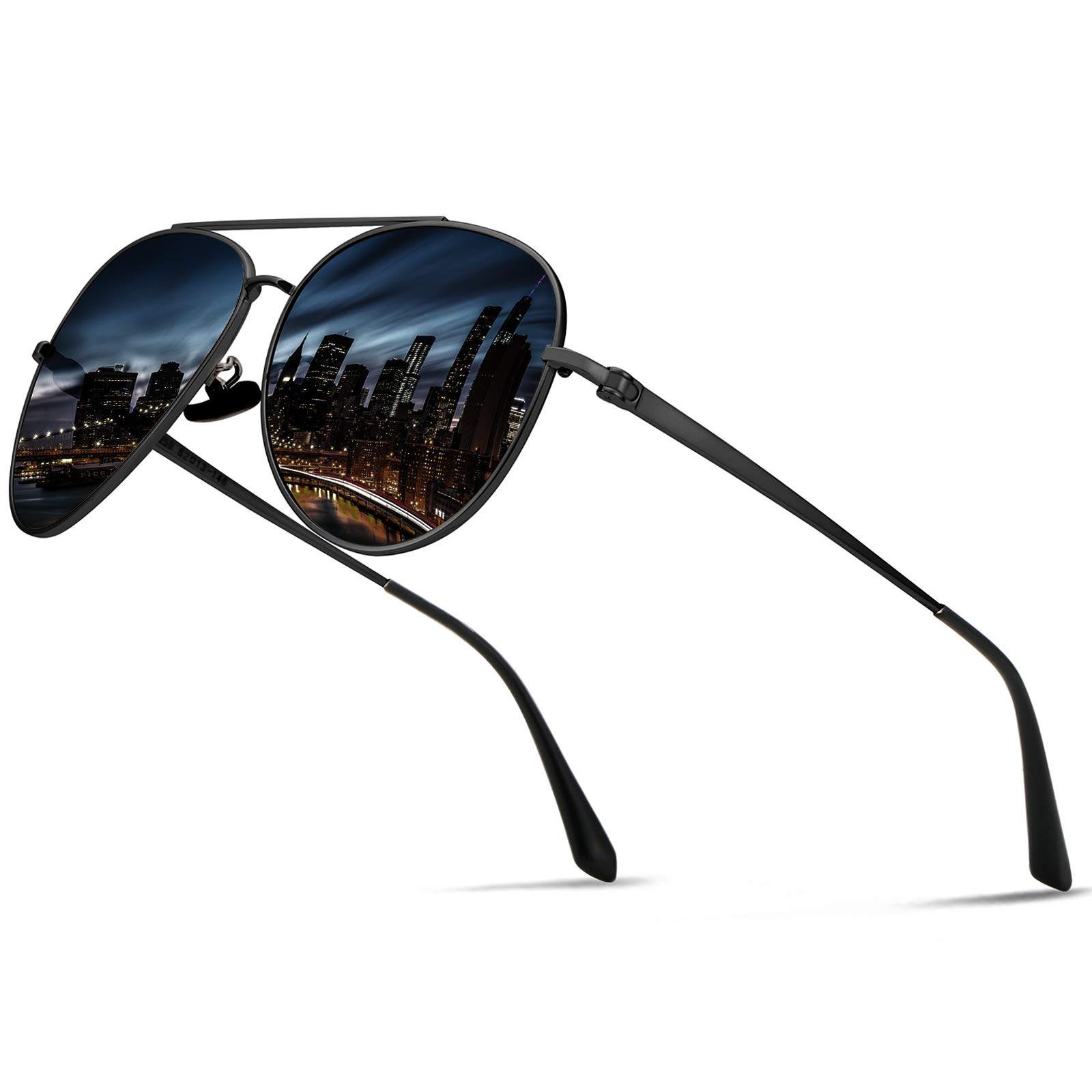 Guztag Men's Polarized Aviator Sunglasses - UV400 Protection Mirror Lens for Driving, Outdoor & Fashion Style