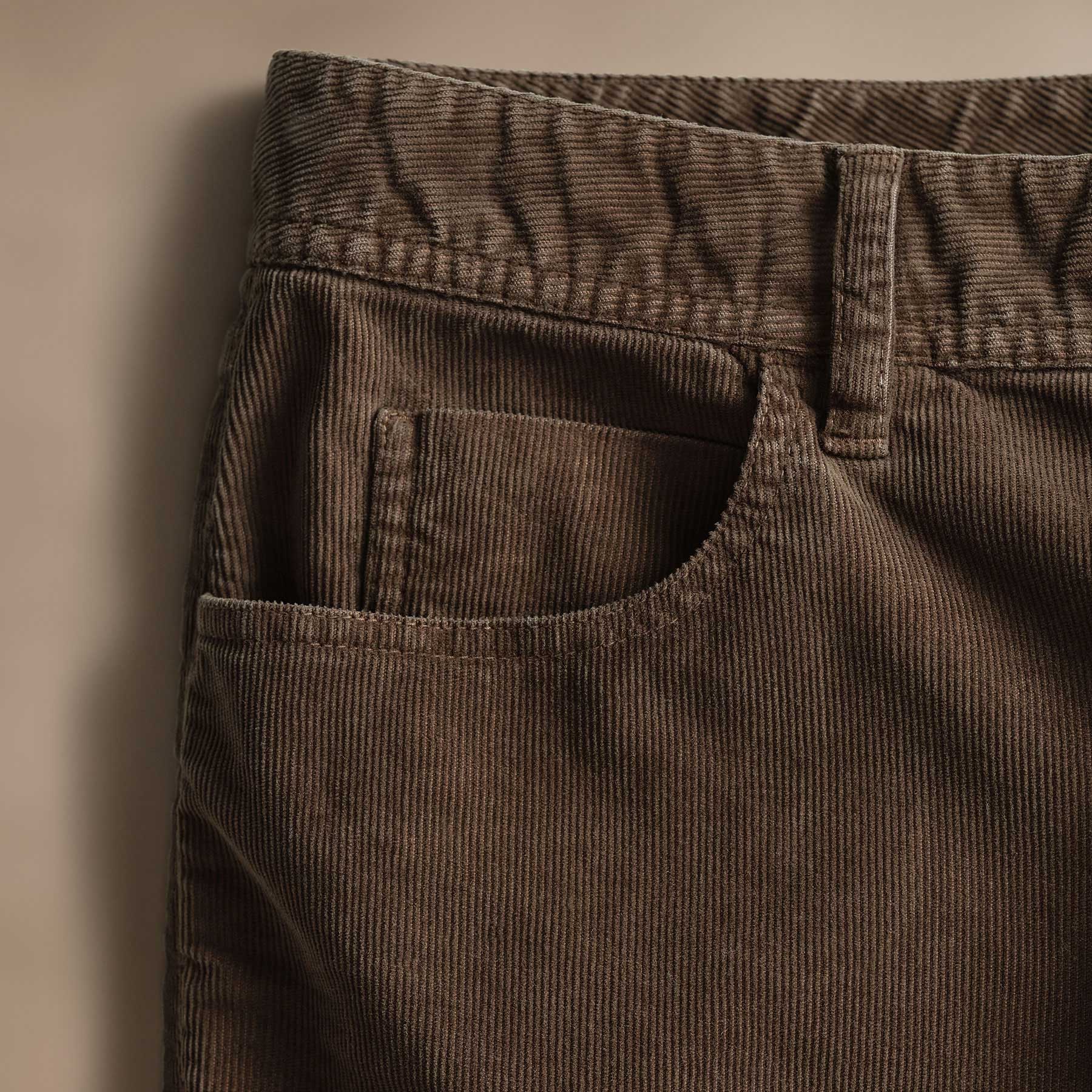 5 Pocket Corduroy Pants for Men - Comfortable Umber Pigment Corduroy Trousers | Perfect for Casual Wear, Office & Outdoor Activities
