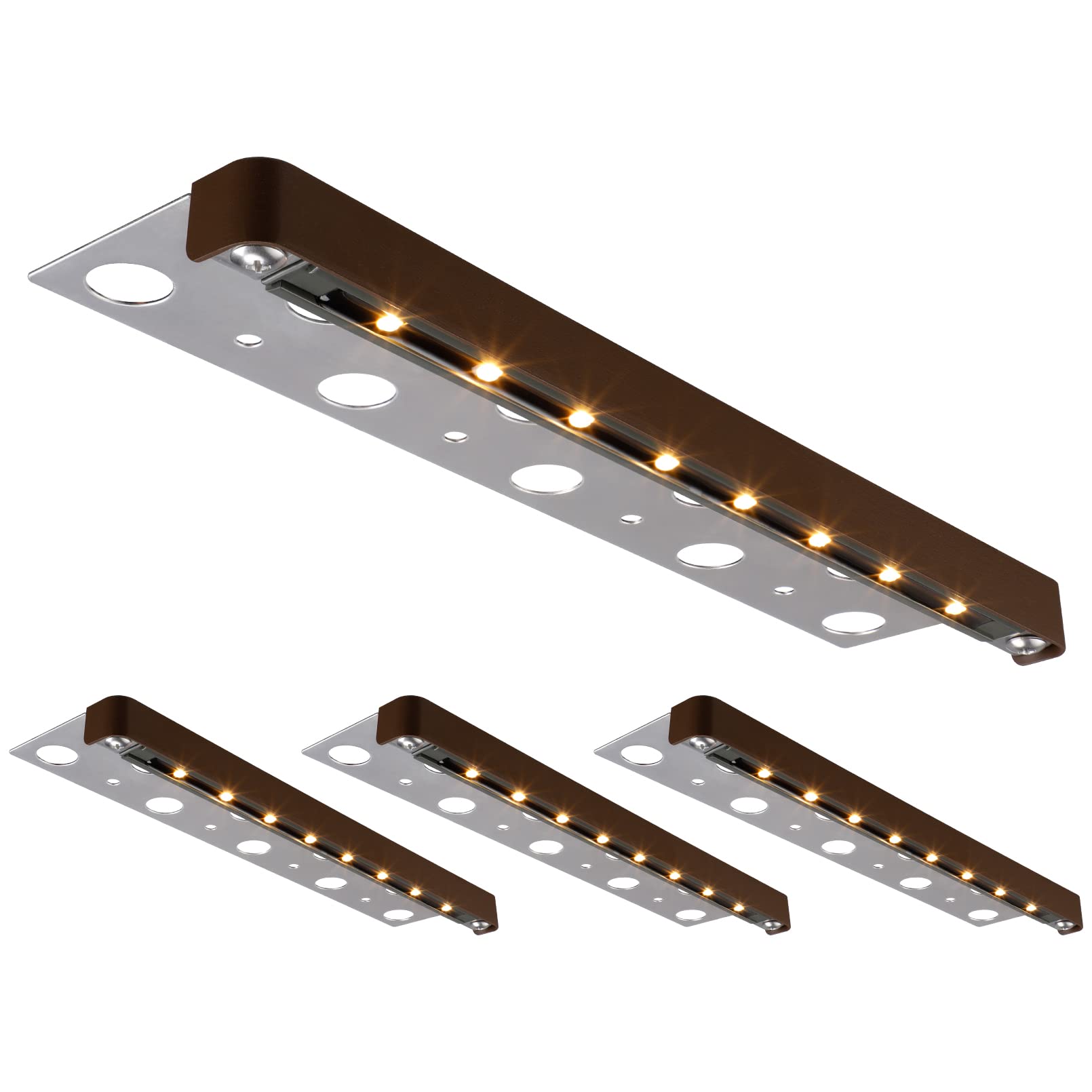 LEONLITE 12 Inch LED Retaining Wall Lights - Low Voltage Hardscape & Landscape Lighting, 12V Paver Lights, 3W Outdoor Step Lights (2700K Soft White, ETL Certified, Pack of 4) - Perfect for Garden Pathways, Patio Edges & Driveway Borders