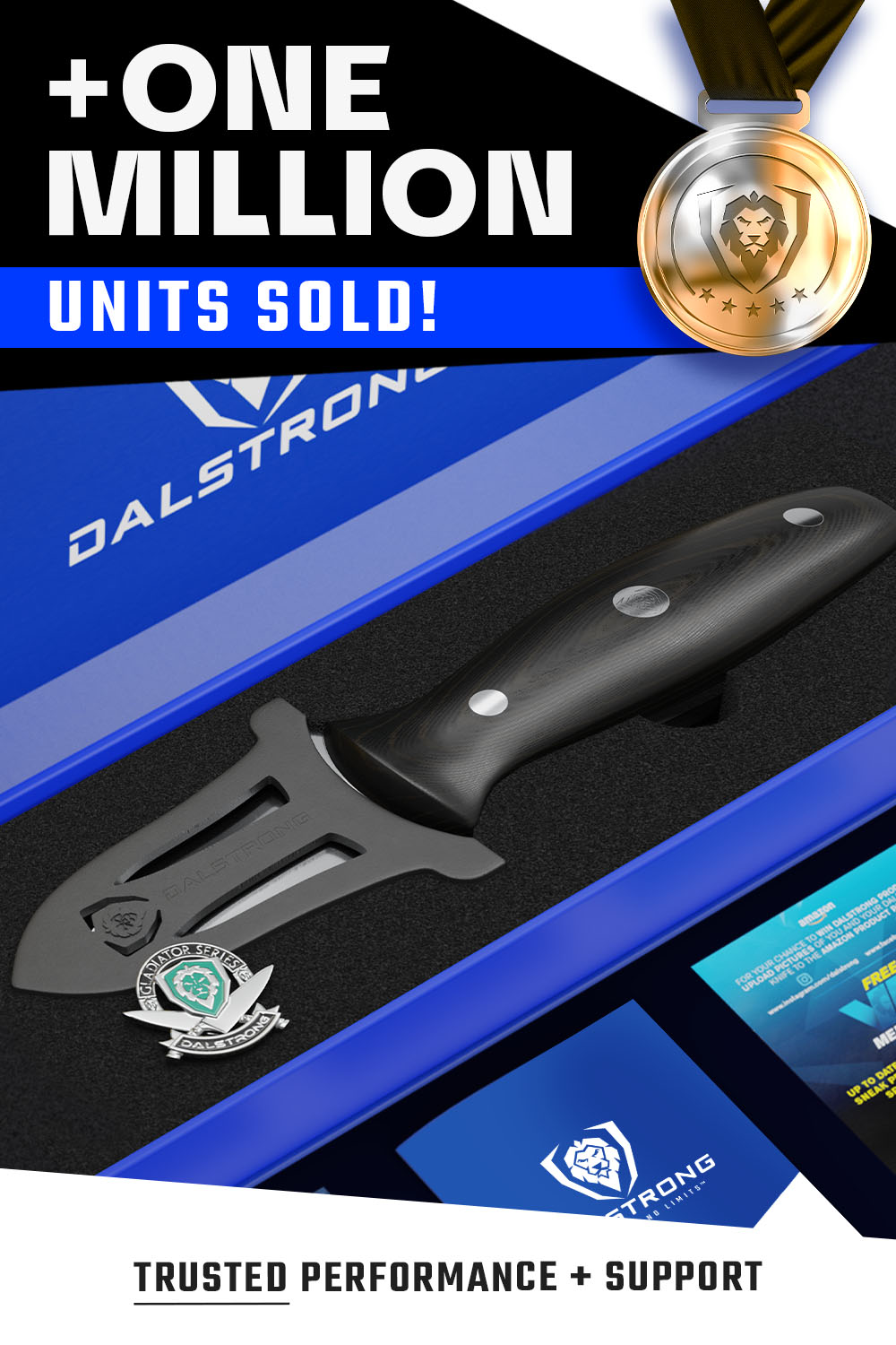 Premium Dalstrong Gladiator Series Oyster Shucking Knife - NSF Certified Professional Shellfish Tool for Seafood Lovers | Perfect for Restaurants, Home Kitchens & Outdoor Seafood Parties