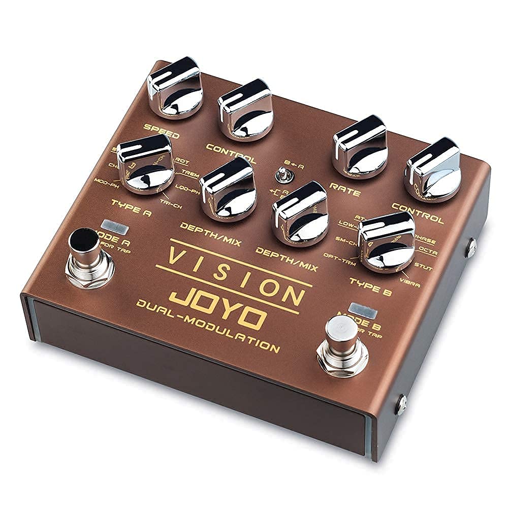 JOYO R-09 Dual Channel Modulation Multi Effects Guitar Pedal Bundle with 9V DC Power Supply (800mA-1A) - Perfect for Live Performances, Studio Recording & Guitar Effects Processing