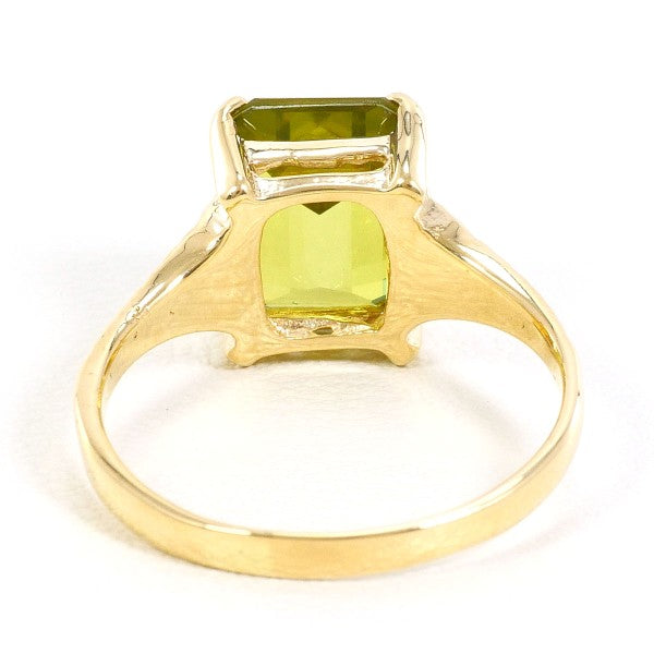 14K Yellow Gold Plated Synthetic Stone Ring for Women - Elegant Fashion Jewelry Gift for Birthday, Anniversary & Special Occasions