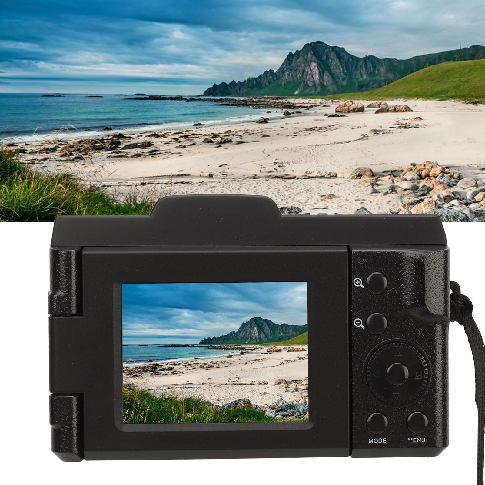 **FHD 1080P Kids Digital Camera - 2.4 Inch TFT Screen, 16X Zoom & Anti-Shake, Compact Point and Shoot Camera for Boys & Girls - Perfect for Travel, Birthday Gifts & School Activities**