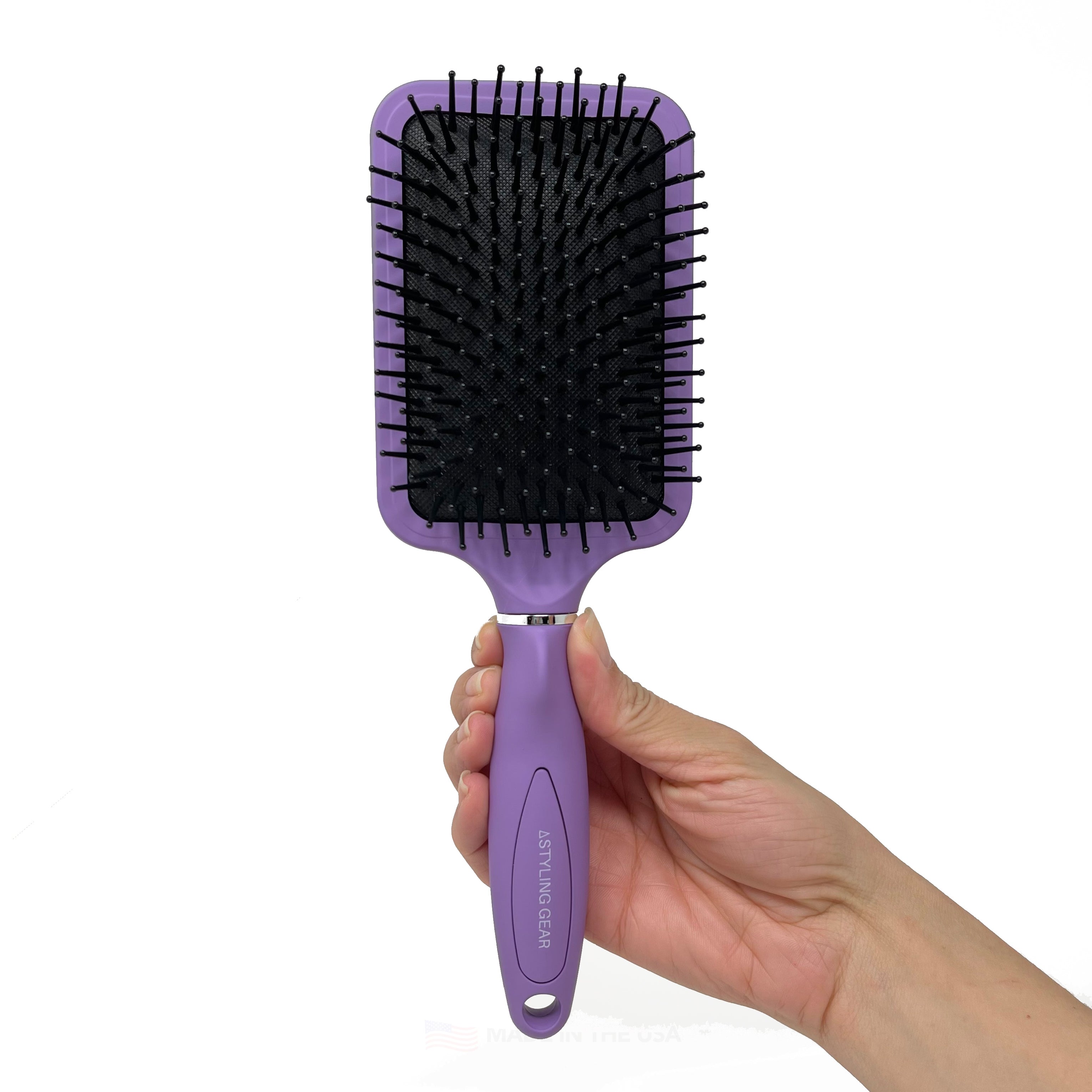 **Styling Gear 104 Hair Brush - Cushion Paddle Brush with 13 Rows for Thick Hair - Detangling & Smoothing Hairbrush for Women - Perfect for Daily Styling & Salon Use**
