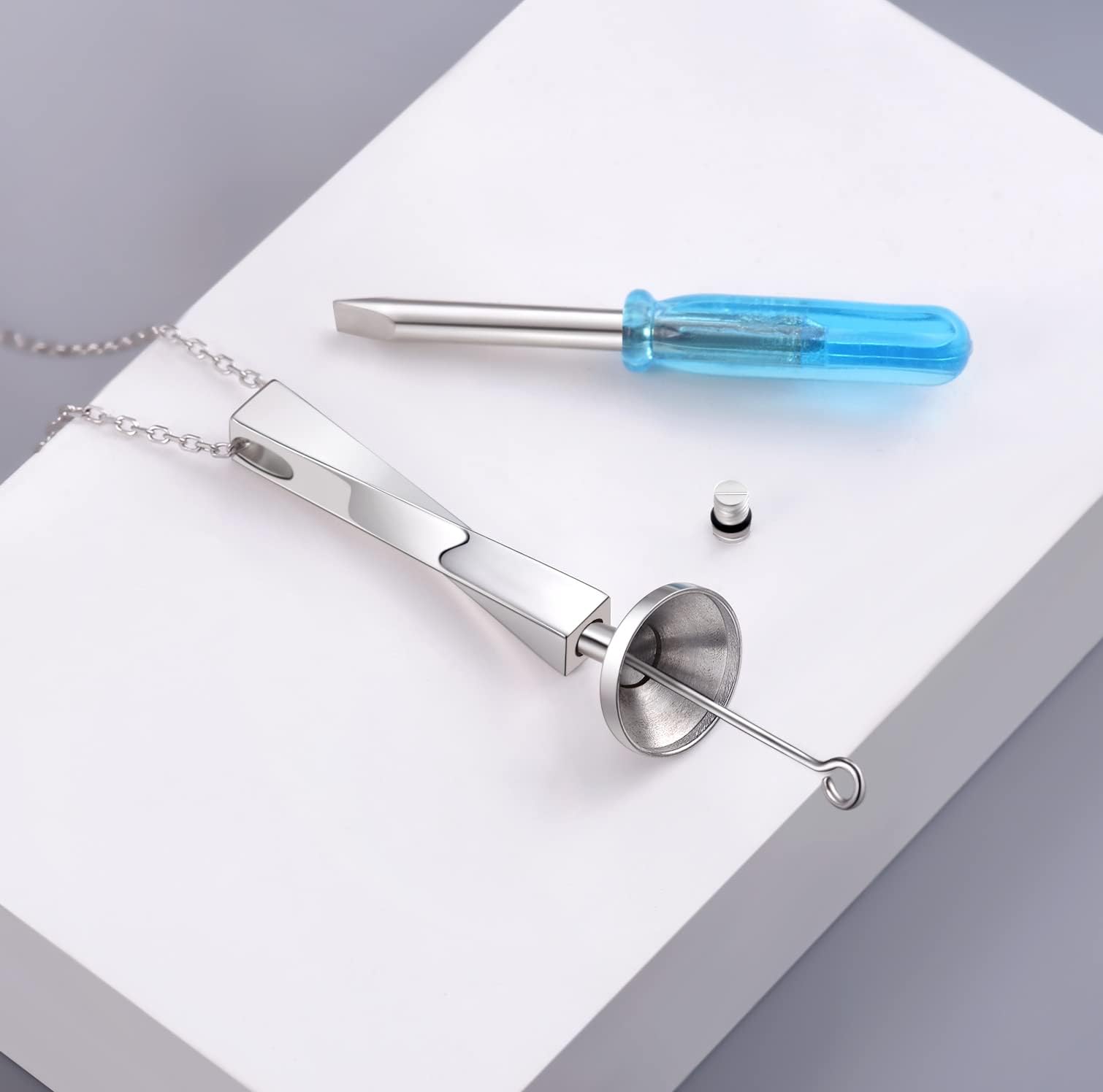 Stainless Steel Mini Funnel Set for Urn Cremation Jewelry - Perfect for Filling Memorial Keepsakes, Ashes Rings & Pendants, Also Works with Perfume Bottles | Funeral Memorial & Home Fragrance Use