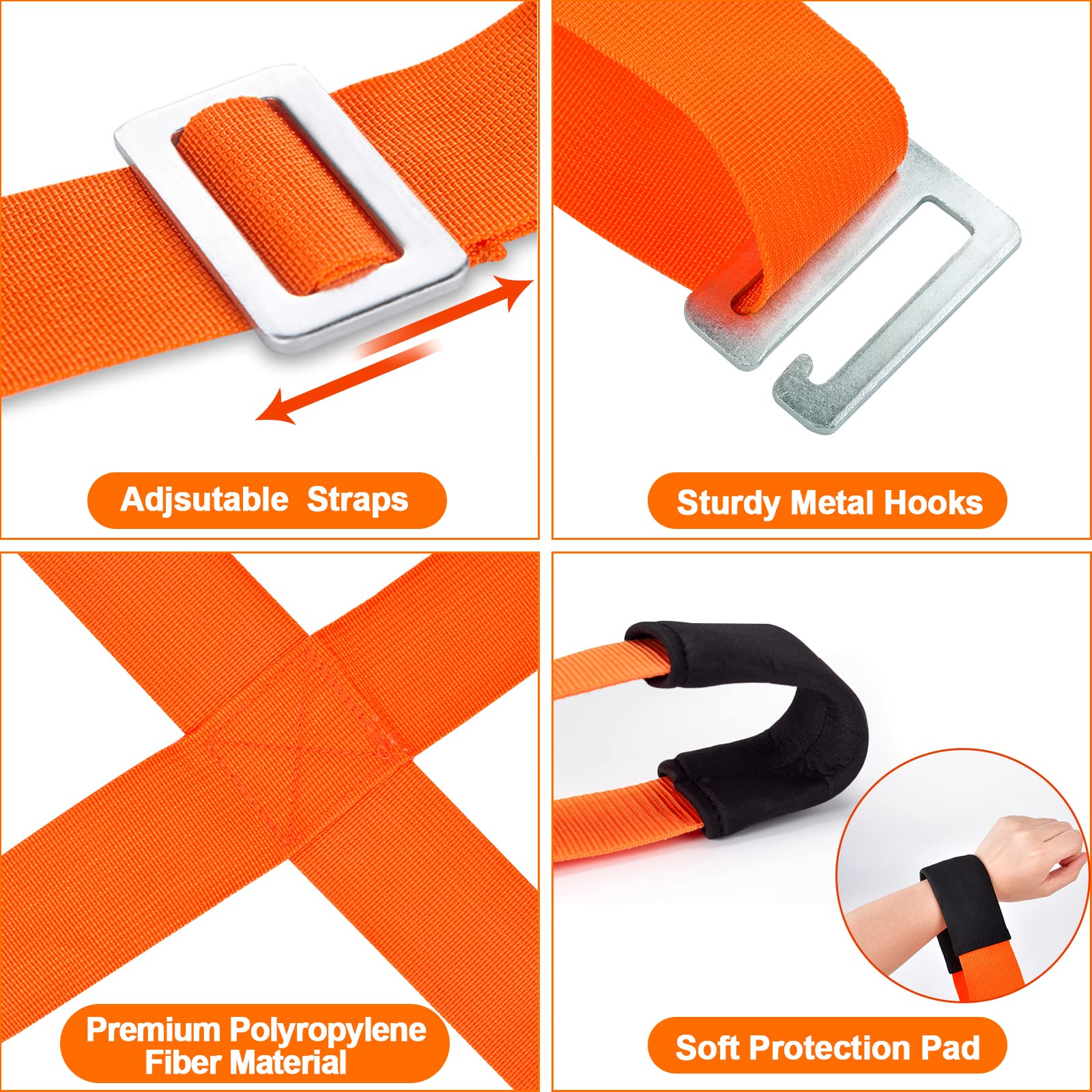 Adjustable Moving Straps for 2 People - Heavy Duty Furniture Lifting & Moving System - Shoulder Support for Furniture, Appliances, Mattresses - Holds Up to 800 lbs - Perfect for Home Moves, Warehouse Relocations & DIY Projects