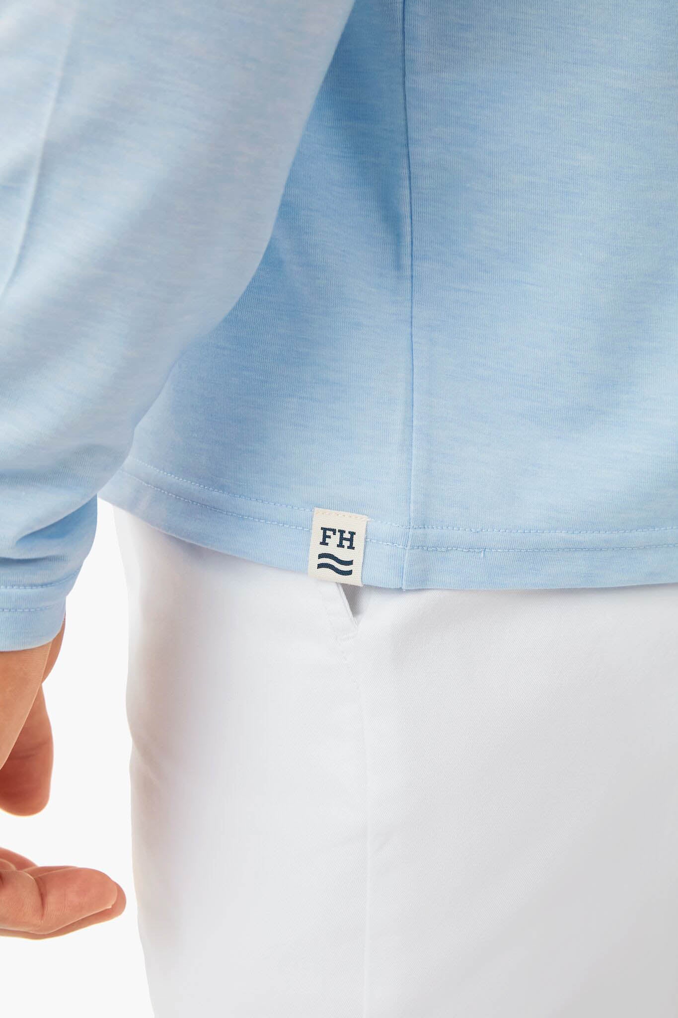 Blue Glow Seabreeze Henley Shirt for Men - Comfortable Casual Short Sleeve Button-Up Top for Summer Beach & Outdoor Activities