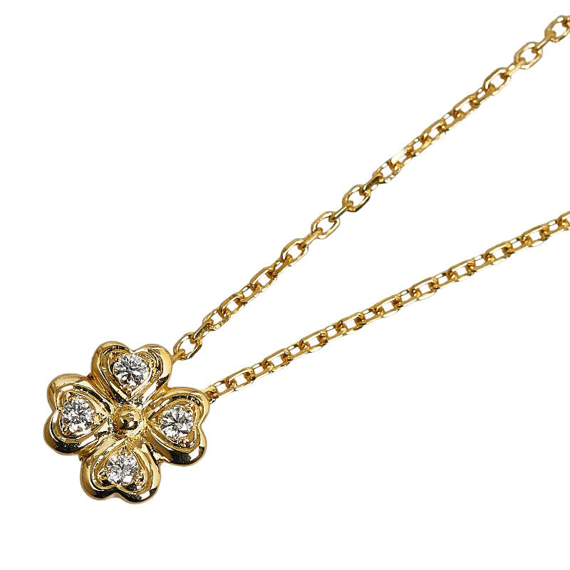 18K Gold Diamond Clover Pendant Necklace for Women - Elegant Four Leaf Clover Jewelry Gift for Birthday, Anniversary & Valentine's Day - Perfect for Everyday Wear & Special Occasions