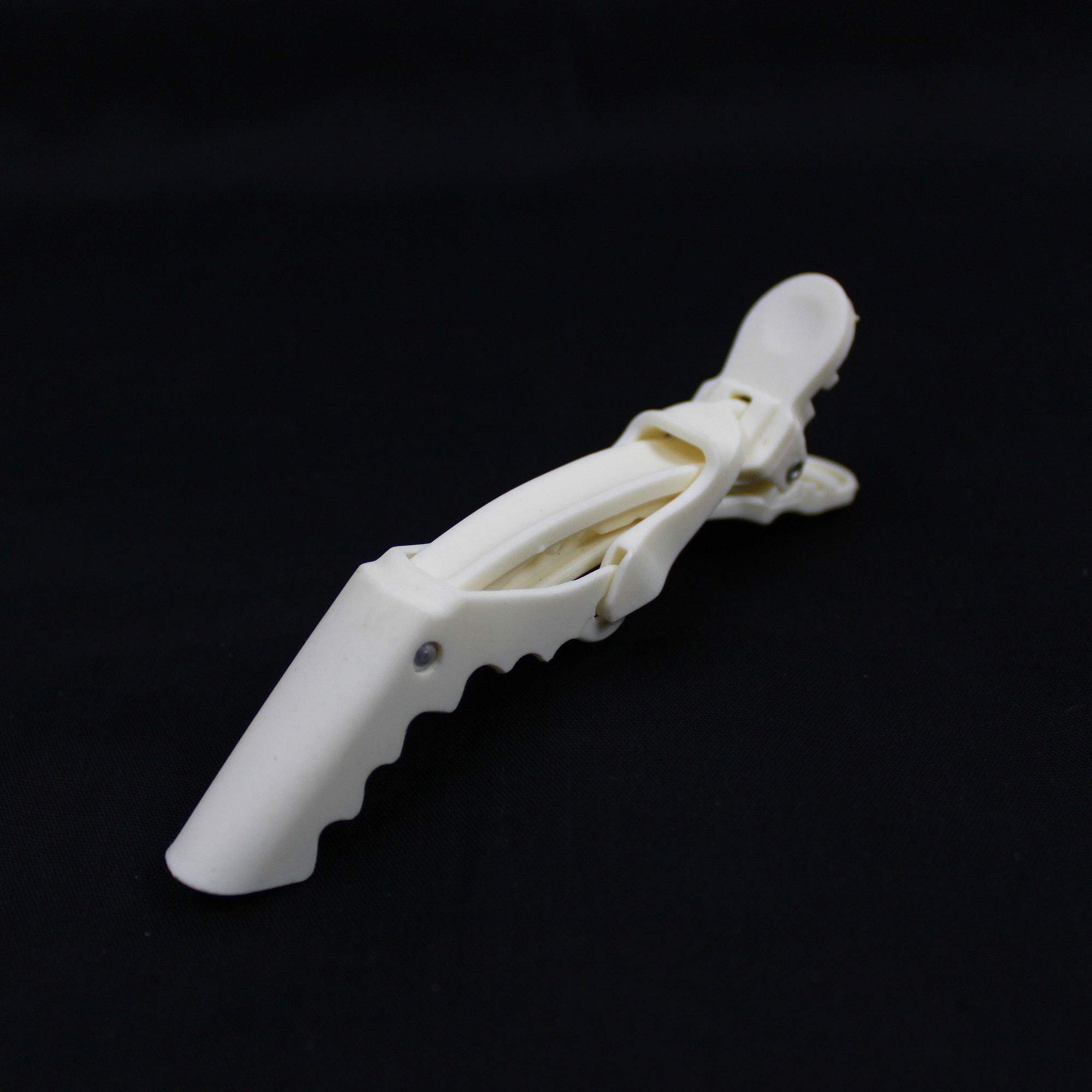 12pcs White Alligator Hair Clips - Wide Teeth for Styling & Hair Cutting - Salon & DIY Use