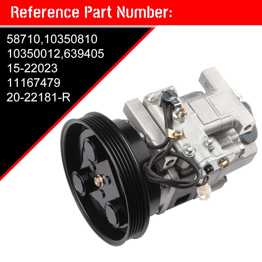 CCiyu AC Compressor Pump Replacement for Mazda Protege - High Performance Air Conditioning Clutch Compressor - Perfect for Summer Road Trips & Hot Weather Driving