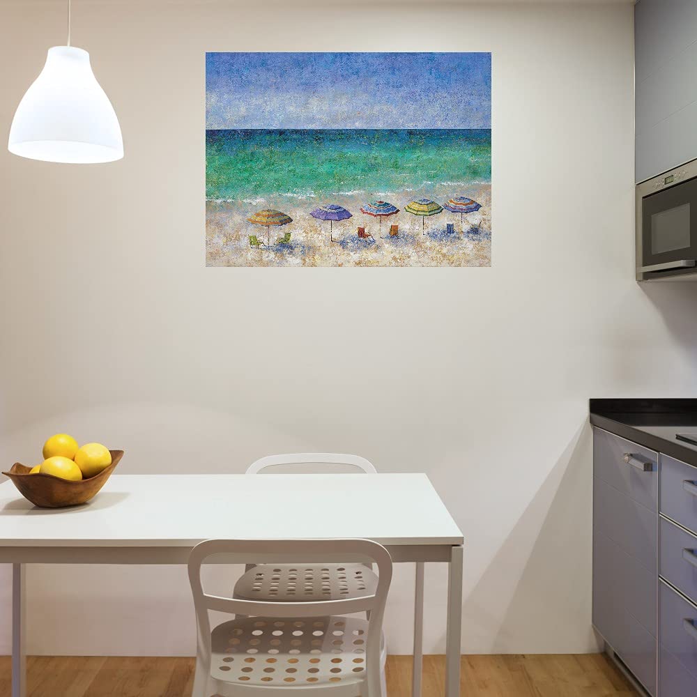Premium Fine Art Canvas Wall Decor - South Shore I by Artist Dominick - 32x24 Inches - Ready to Hang - Perfect for Living Room, Bedroom, Office & More - Coastal & Modern Home Decor
