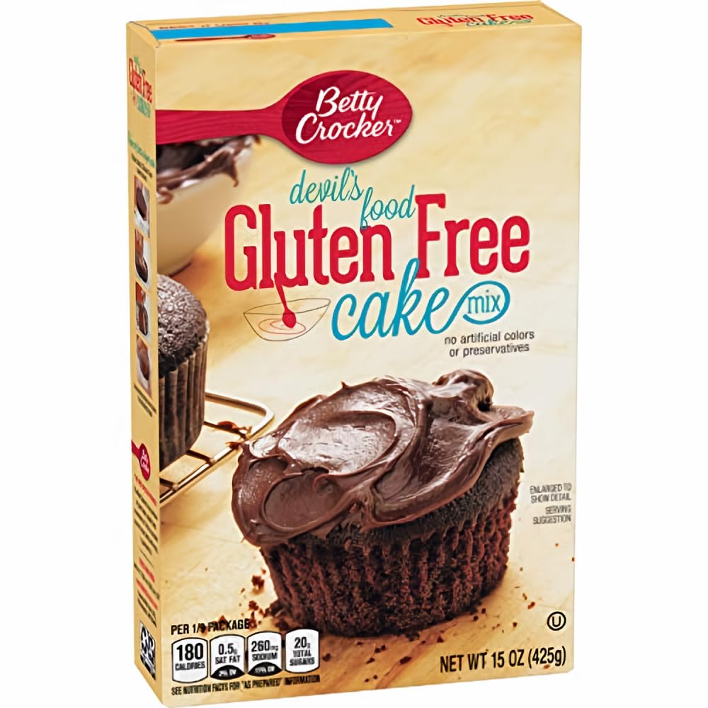 Betty Crocker Gluten Free Devil's Food Cake Mix - 15oz Box (Pack of 2) | Delicious Chocolate Cake for Birthday Parties, Family Gatherings & Holiday Baking