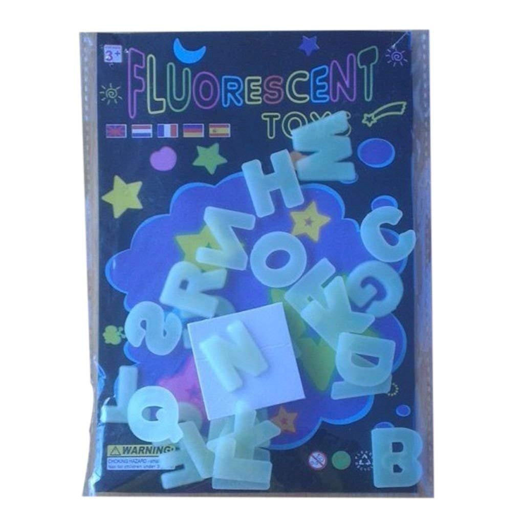 Glow in The Dark Alphabet Stickers - 26 English Letters DIY Educational Wall Decals for Kids' Room, Durable Luminous Home Decor - Perfect for Nursery, Classroom & Playroom Learning Activities