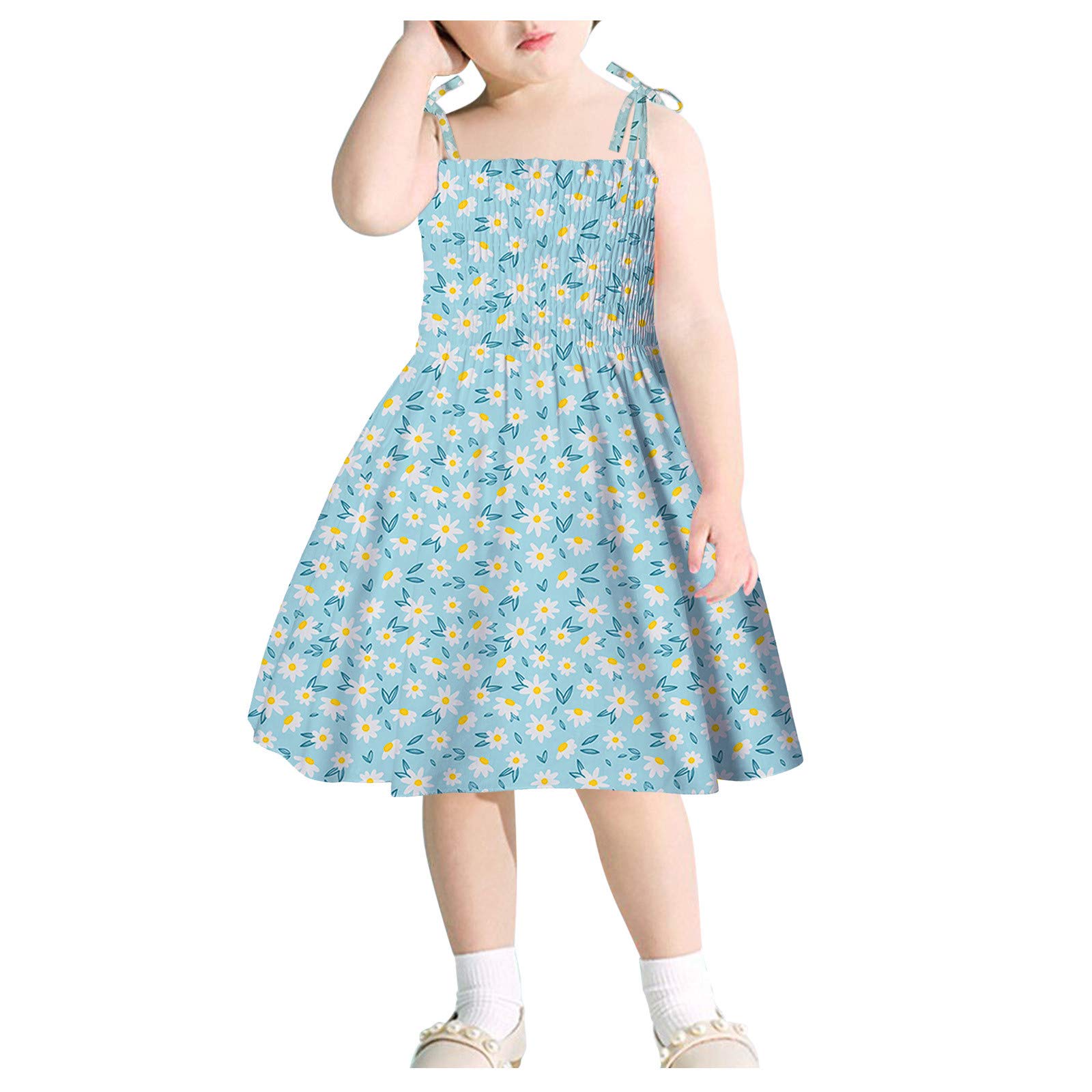 Princess Floral Baby Girl Dress - Toddler Slip Dress for Beach, Party & Special Occasions | Cute Daisy Print Kids Clothes