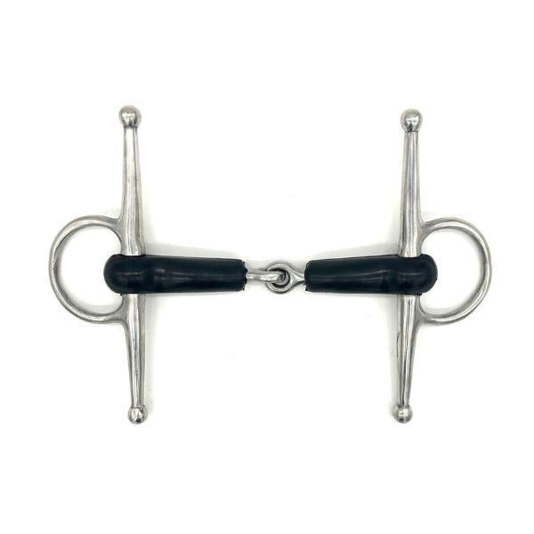 Jake Adams Rubber Single Joint Full Cheek Bit - Comfortable Horse Training Bit for Dressage & Jumping | Perfect for English Riding & Show Horses