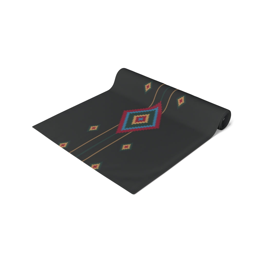 Black Diamond Southwestern Table Runner - Elegant Kitchen & Dining Table Linens Cloth for Home Decor, Party & Holiday Dinner Settings
