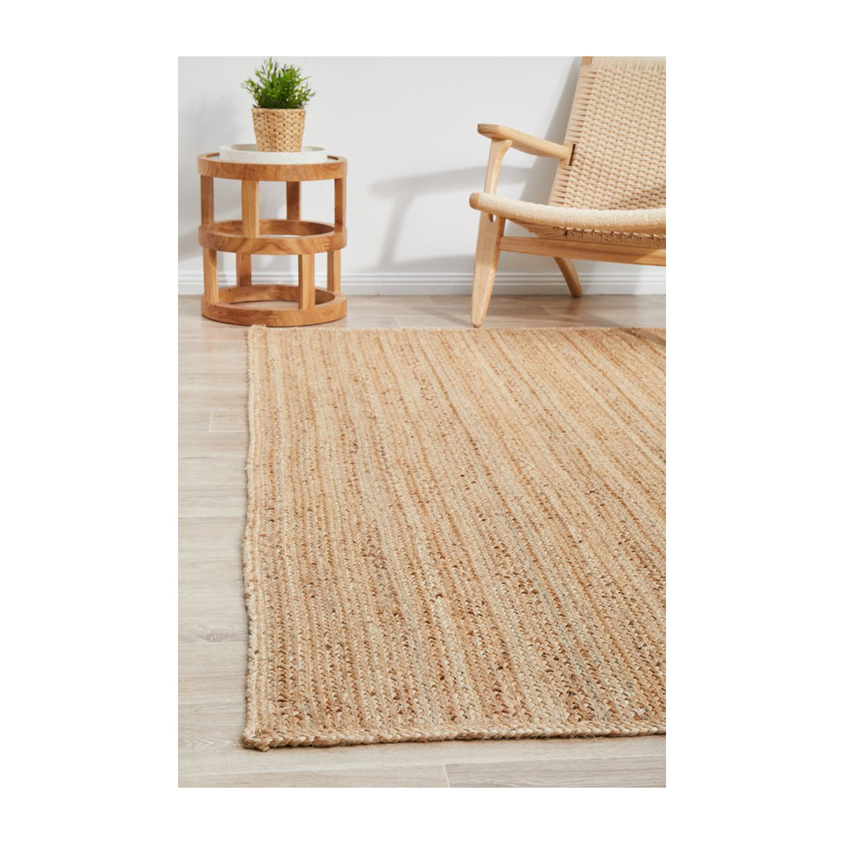 Bondi Rectangle Jute Rug - Natural Fiber Area Rug for Living Room, Bedroom & Home Decor | Eco-Friendly & Durable Floor Mat