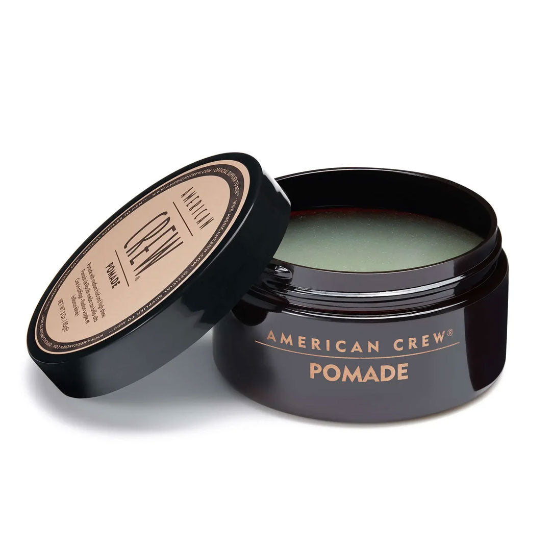 American Crew Classic Pomade 85g - Strong Hold Styling Wax for Men's Hair - Perfect for Slick Back, Pompadour & Everyday Hairstyles