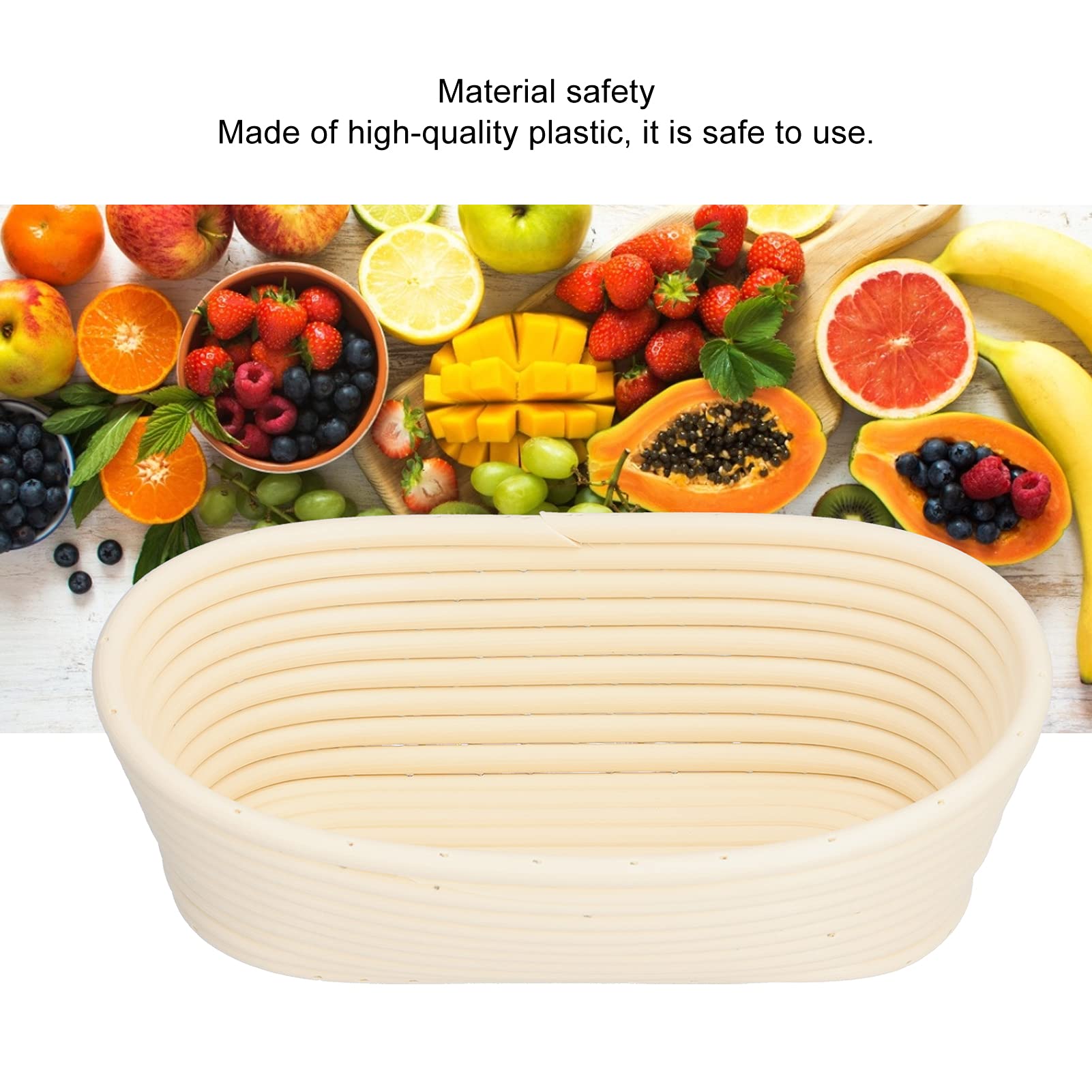 Premium Fermentation Basket for Bread Proofing - Easy to Clean, Washable Dough Bowl - Innovative Oval Shape Baking Mold for Home Kitchen & Professional Bakeries (25x15x8cm, Off-White) | Perfect for Sourdough, Artisan Bread & Pastry Making