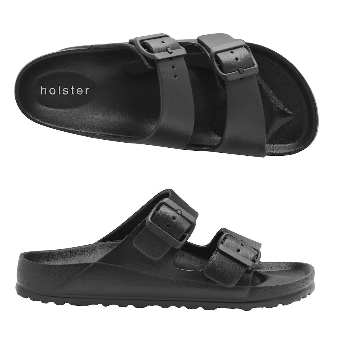 Sundreamer Slides for Men & Women - Comfortable Black Slide Sandals for Indoor & Outdoor - Perfect for Beach, Pool, Gym, and Casual Wear