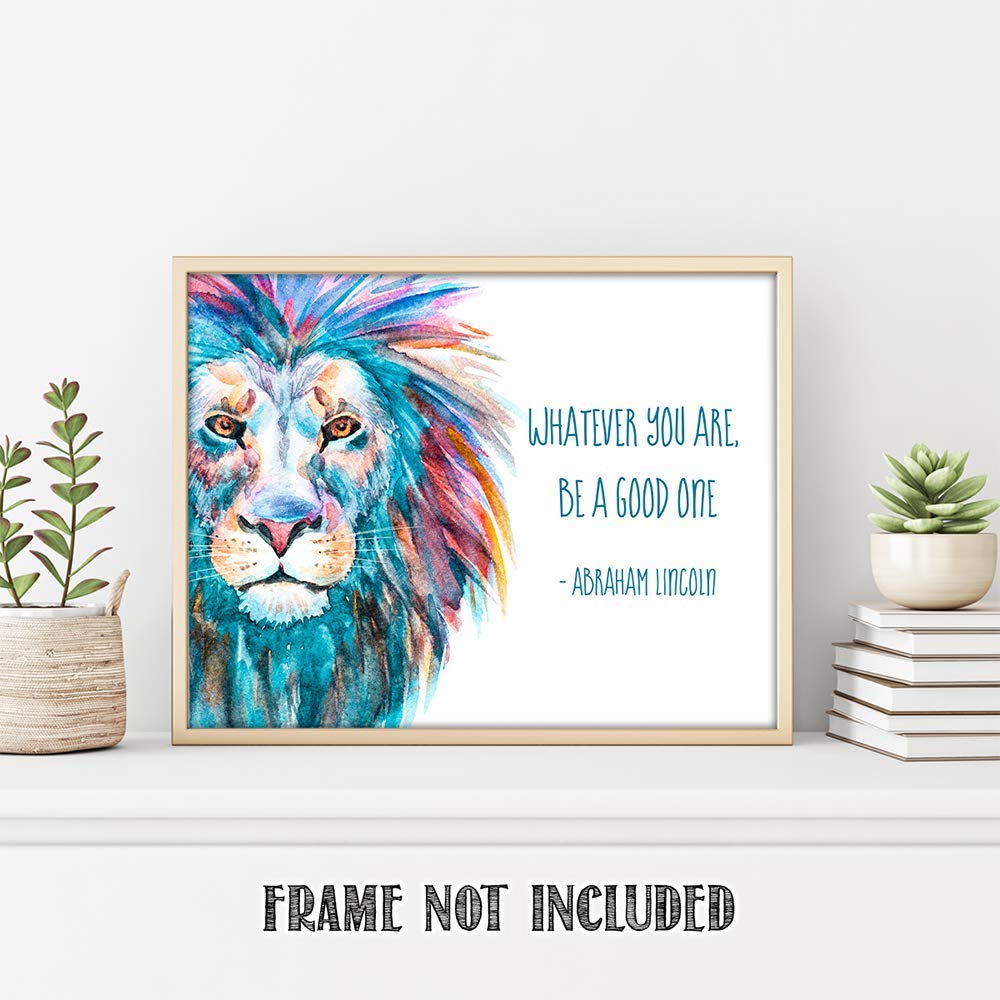 Abraham Lincoln Inspirational Quotes Wall Art - Motivational Poster for Men, Modern Living Room Decor, Positive Office Art & Coach Gifts - Unframed 11x14 Inches - Perfect for Home, Office & Study Room Inspiration
