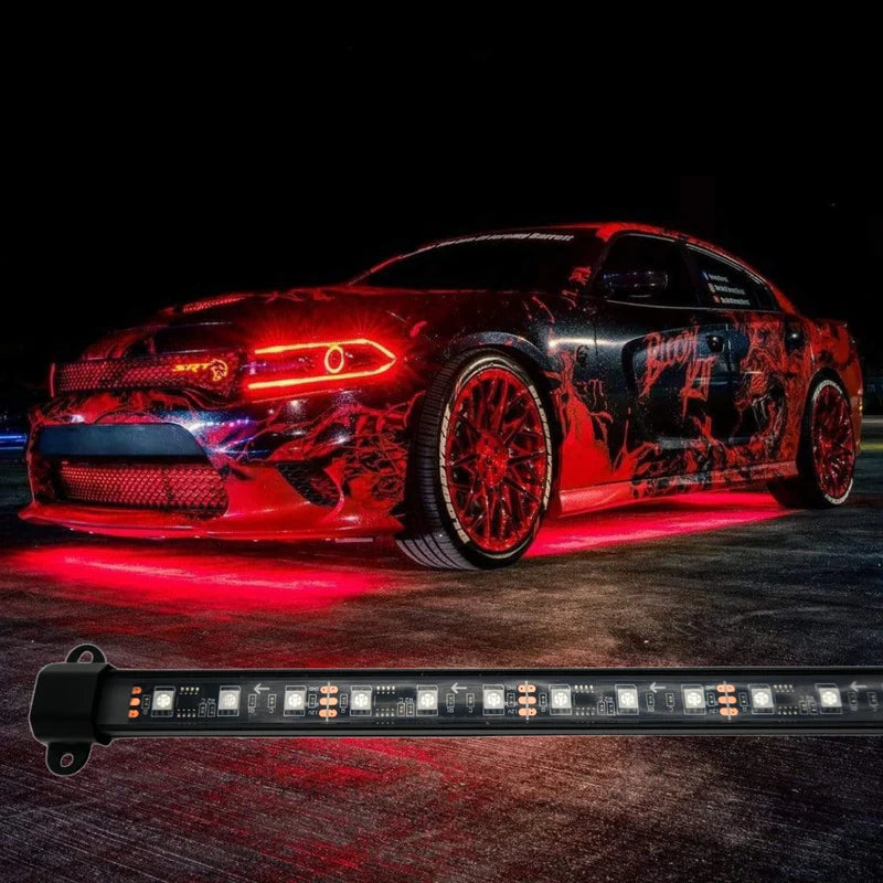 Premium LED Underglow Lighting Kit 3.0 - Waterproof Aluminum Car Neon Lights with Remote Control for Cars, Trucks & Motorcycles - Enhance Night Driving & Car Shows