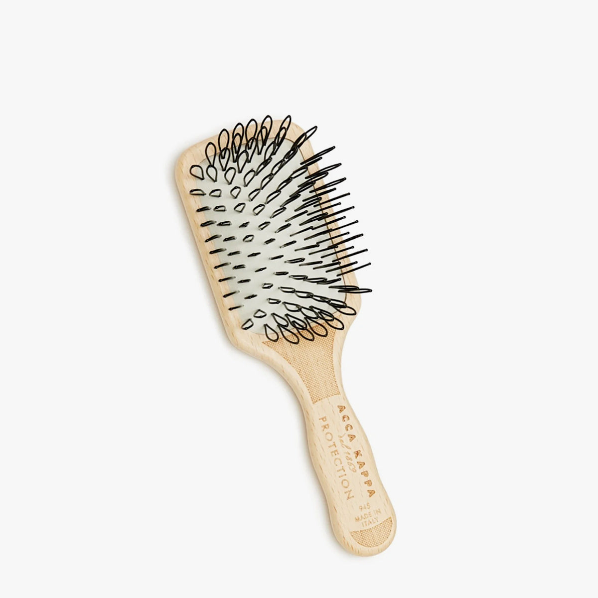 Premium Beech Wood Travel Paddle Brush with Looped Nylon Bristles - Gentle Detangling for All Hair Types - Perfect for Travel, Gym & On-The-Go Styling