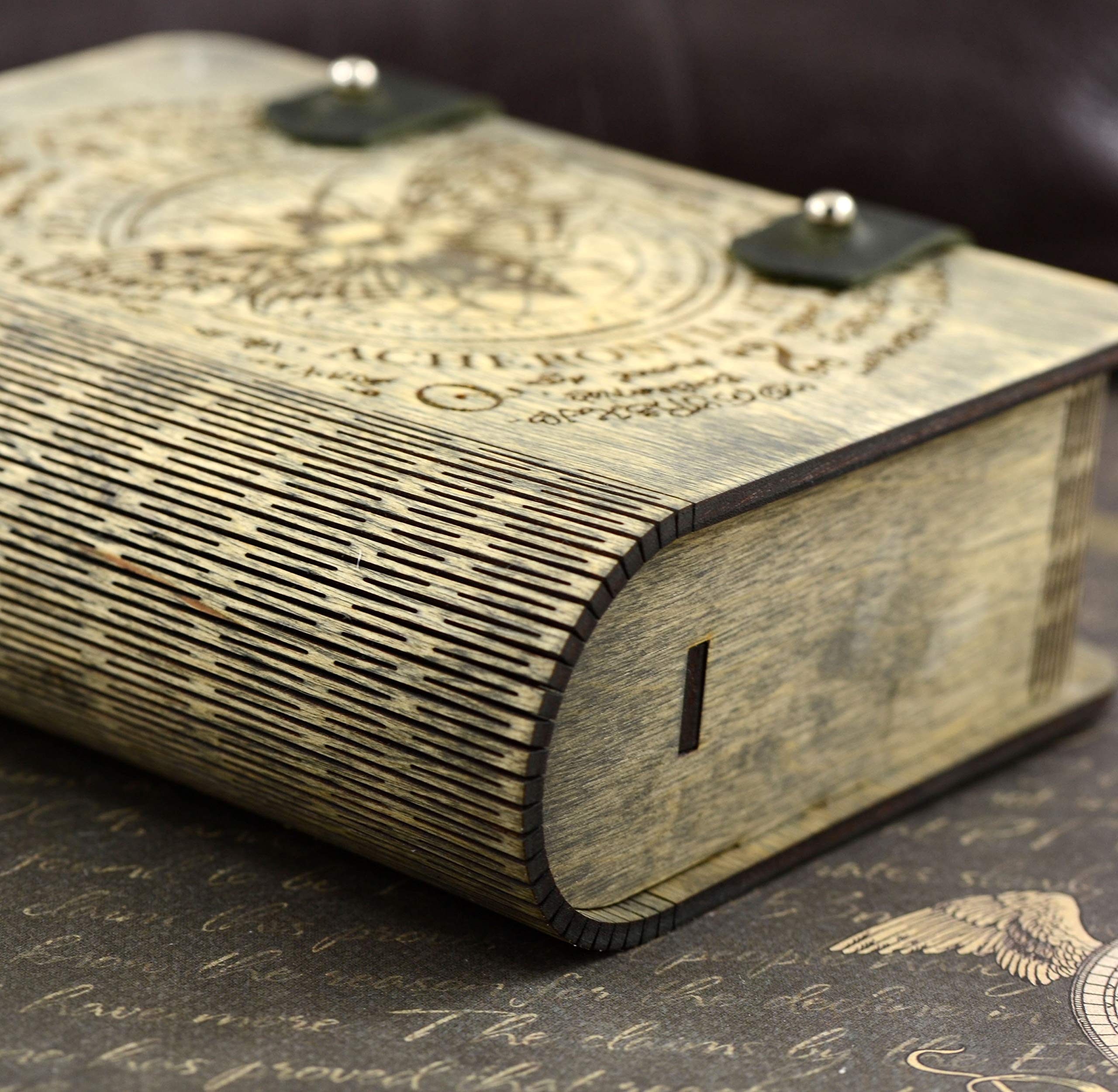 Handcrafted Wooden Laser Engraved Dead Head Moth Tarot Card Box - Unique Witchcraft Gift for Tarot Readers & Spiritual Practitioners | Perfect for Storing Tarot Cards, Crystals & Magical Tools