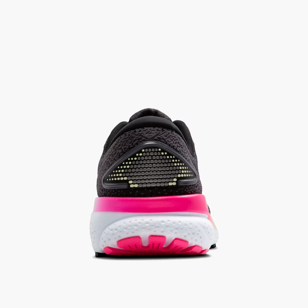Brooks Women's Ghost 16 Running Shoes - Black/Pink/Yellow - Lightweight Cushioned Sneakers for Women, Road Running & Gym Workouts