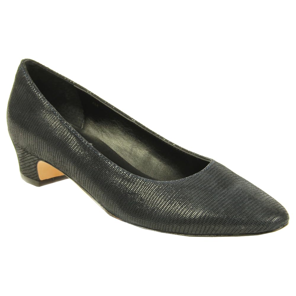 VANELi Women's Pointed Toe Block Heel Pumps - Low Heel Dress Shoes (1-2 Inch) for Office, Party & Casual Wear - Black Comfortable Work Pumps