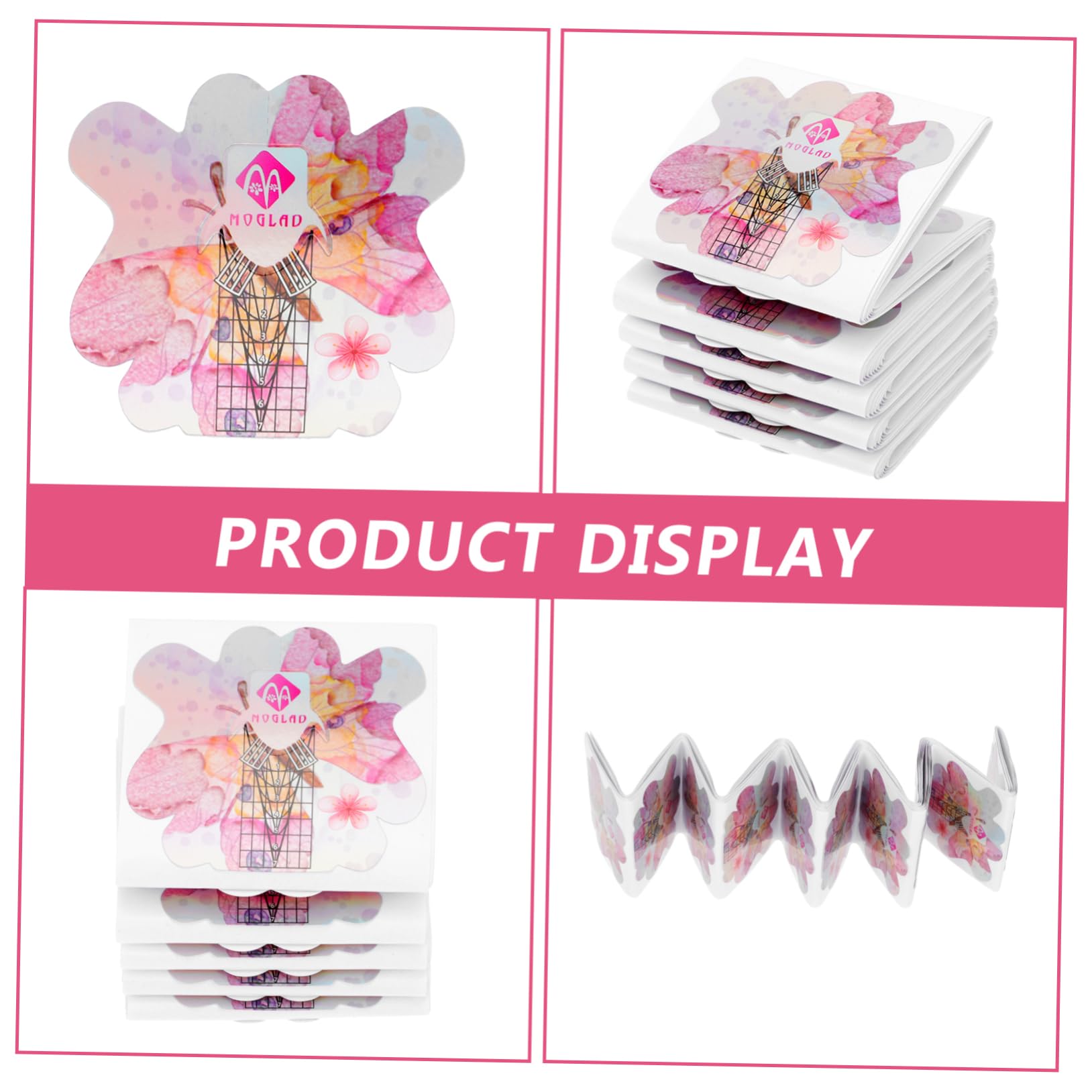 FOMIYES 100 PCS Holographic Nail Forms - DIY Nail Extension Kit with Sticker Guides for Professional Salon & Home Manicure | Perfect for Acrylic, Gel & Nail Art Designs