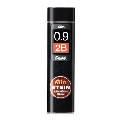 Pentel Ain STEIN Black Pencil Lead - 0.5mm HB Refills for Mechanical Pencils (12 Pack) - Smooth Writing for School, Office & Sketching