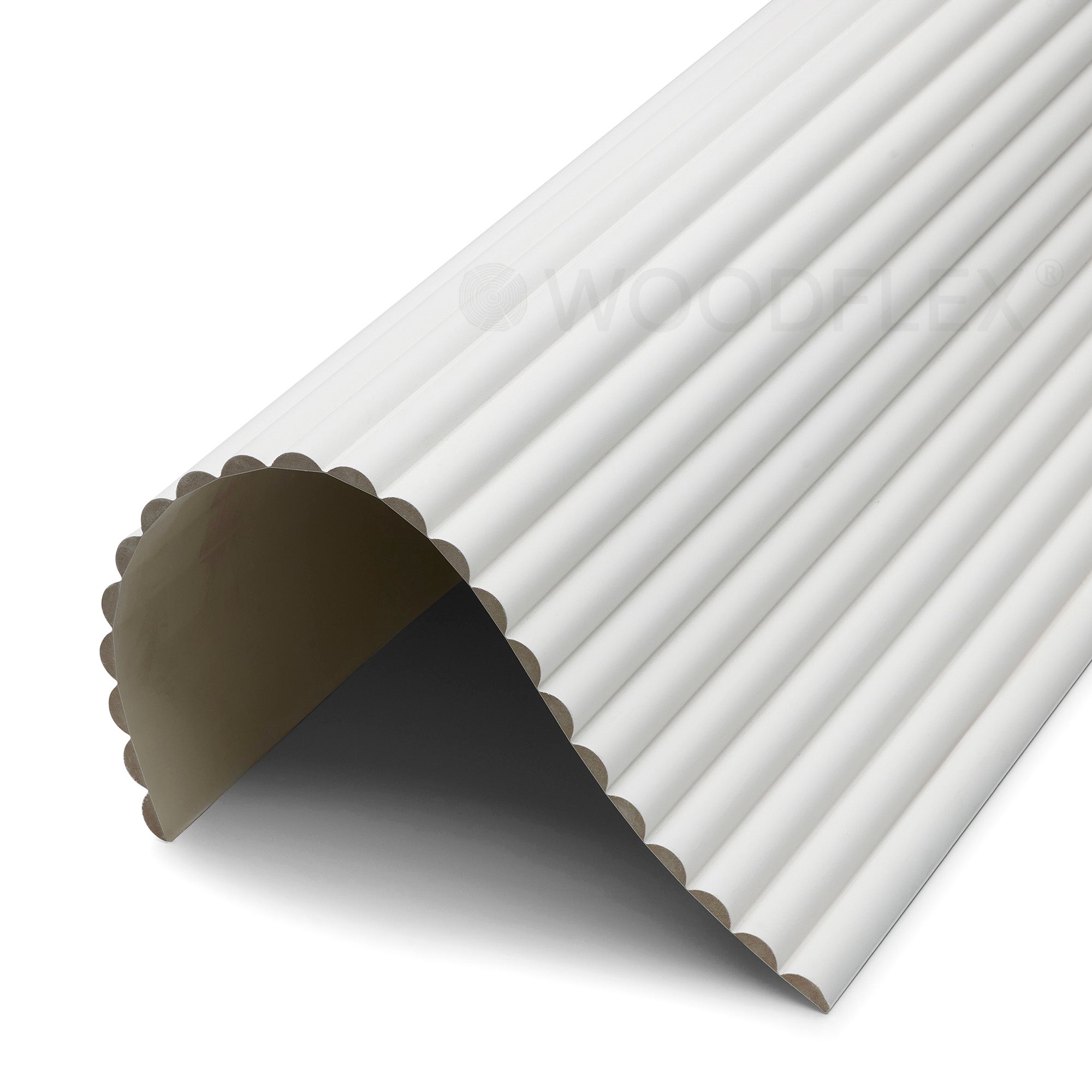 WOODFLEX White Primed Flexible Half Round Molding 2700mm x 600mm - Perfect for Crown Molding, Ceiling Trim & Interior Decoration