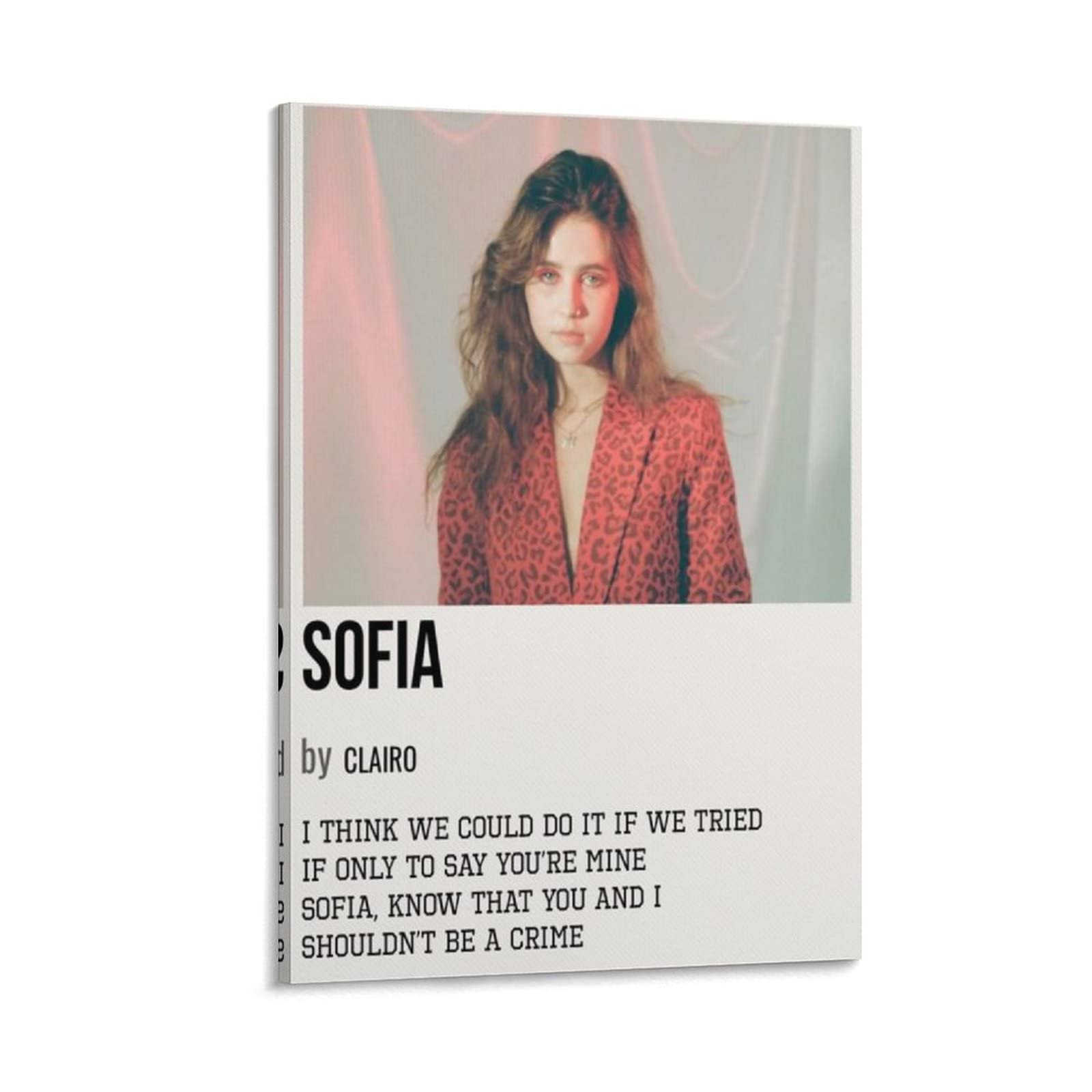 Clairo Sofia Canvas Poster - 12x18 Inch (30x45cm) Framed Wall Art for Bedroom, Office & Sports Decor - Perfect Gift for Home & Landscape Lovers | Ideal for Living Room, Dorm & Workspace Decorations