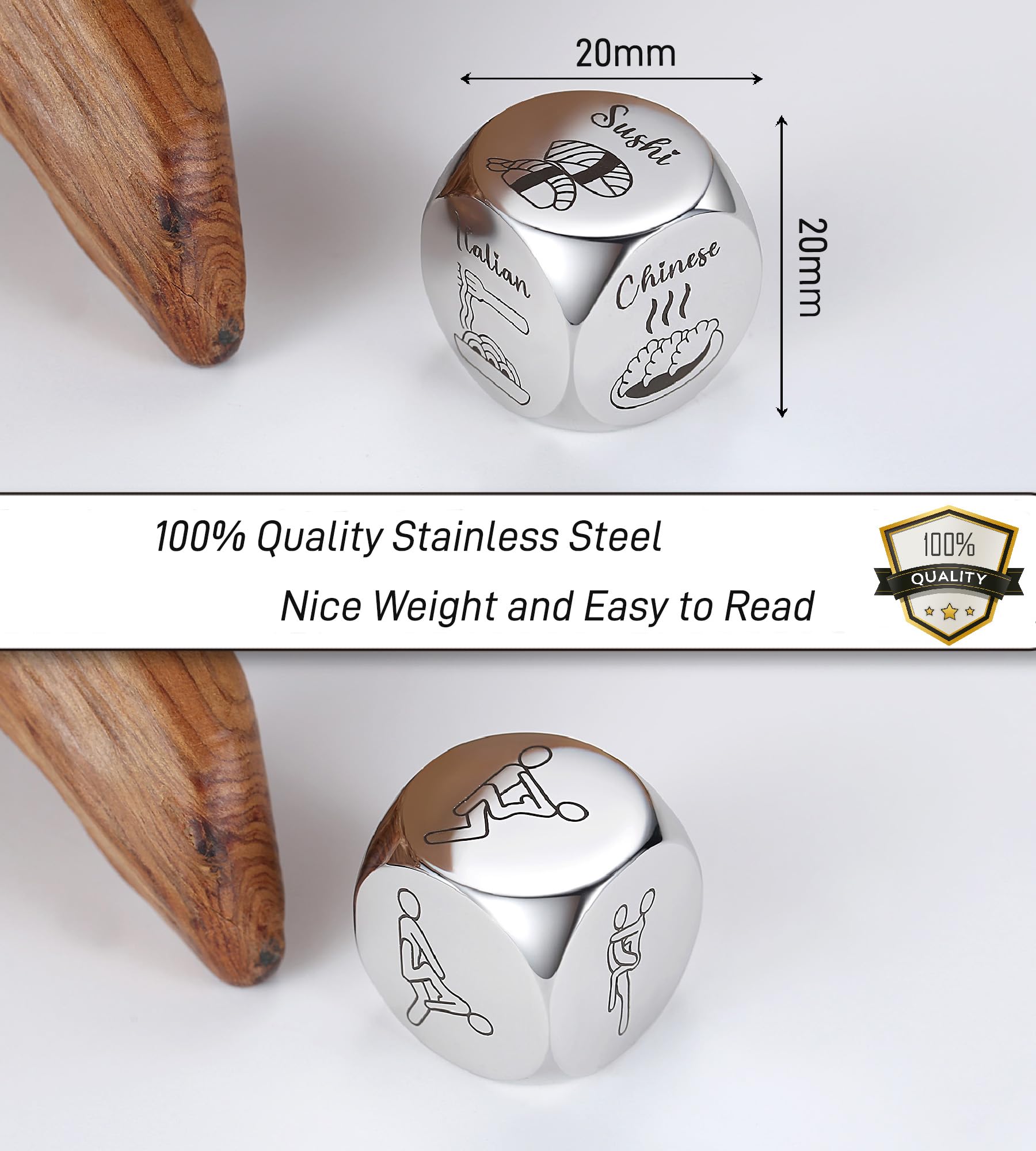 Valentine's Day Gifts for Him - Romantic Dice Game for Couples, Funny Date Night Ideas, Unique Anniversary & Christmas Presents for Boyfriend/Husband - Perfect for Birthdays, Stocking Stuffers & Romantic Evenings