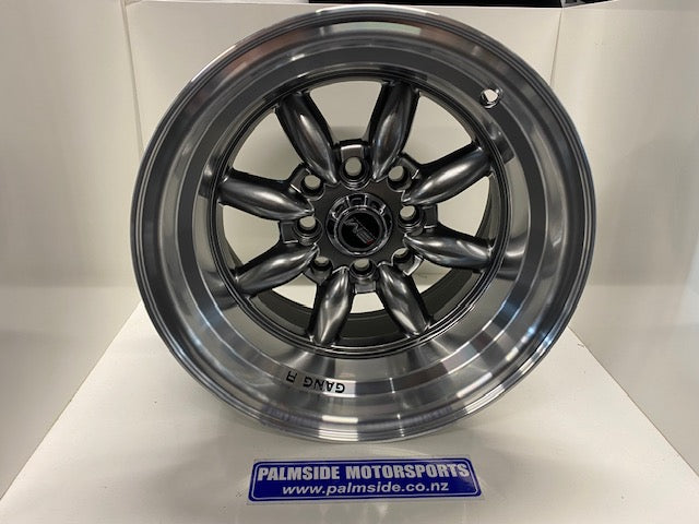 13x8.0 4x114.3 BM Minilite Style Wheels ET7 73.1CB - Complete Set for Toyota & Nissan Cars - Perfect for Street Racing & Classic Car Restoration