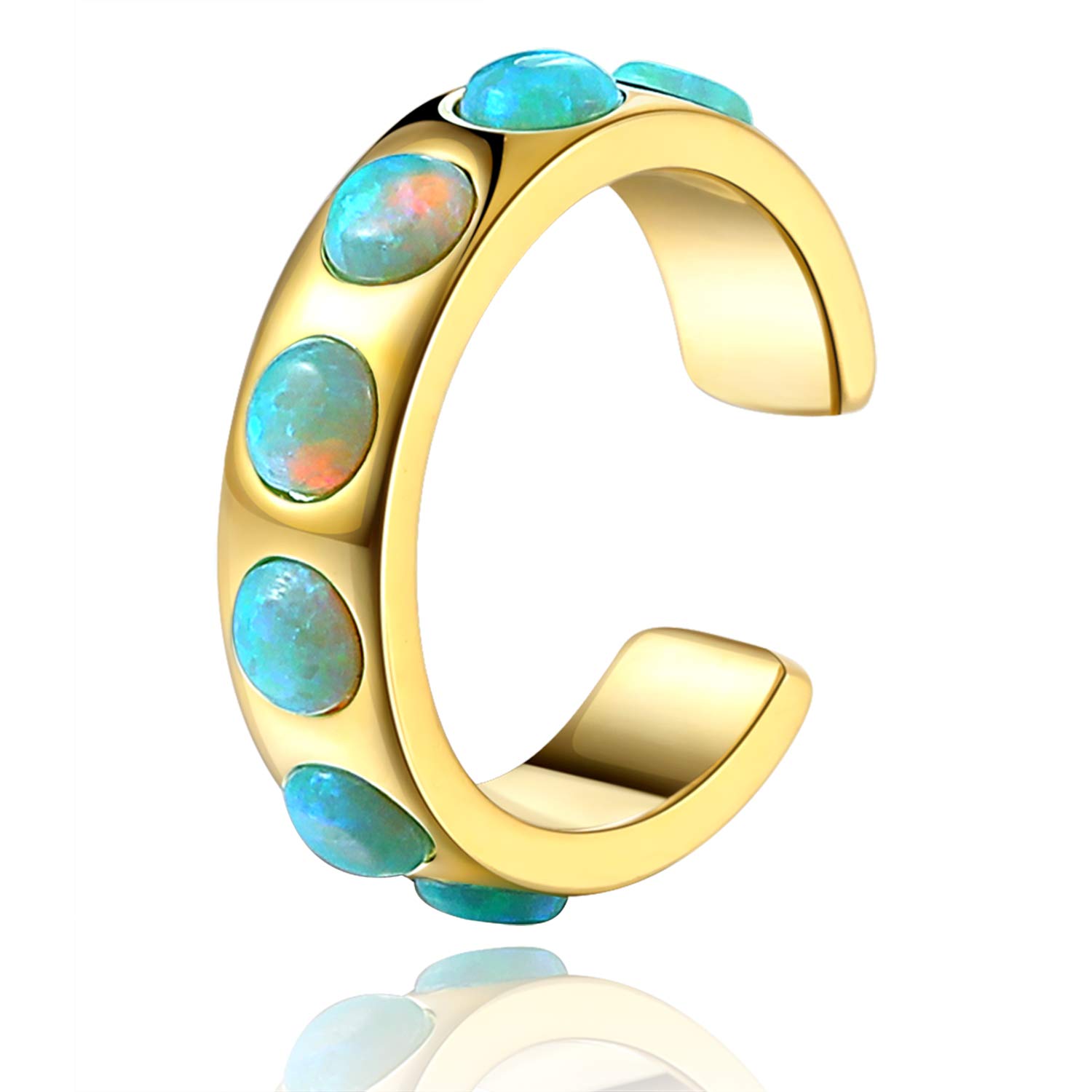 18K Gold Plated Non-Pierced Ear Cuffs - Clip-On Gold Earrings for Women - Perfect for Parties, Weddings & Everyday Elegance