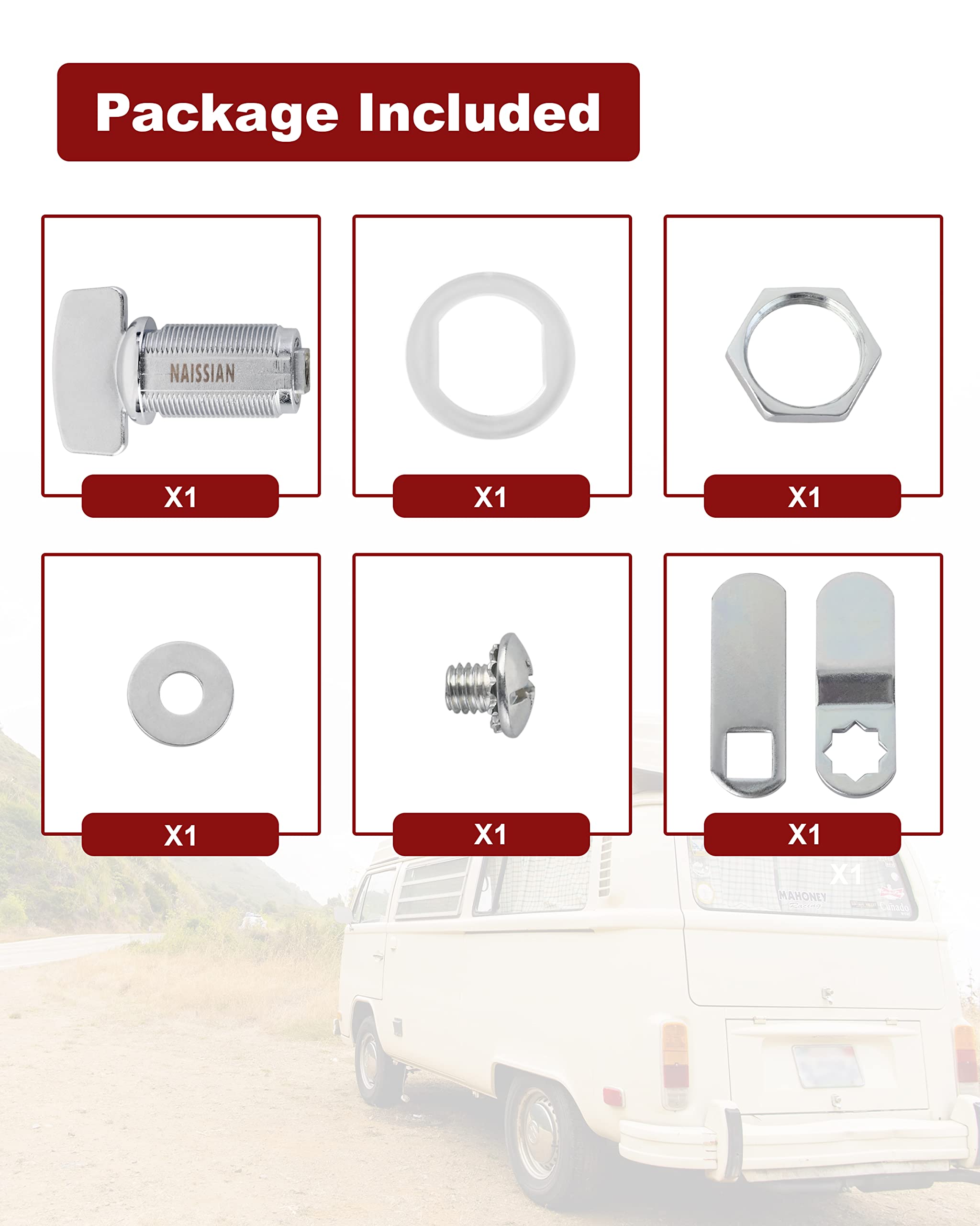 RV Thumb Cam Lock - Keyless Twist Operated for Boat & RV Storage, Outdoor Shower Latch (1-1/8 Inch, Pack of 10) - Secure Compartments, Baggage Doors & Marine Applications