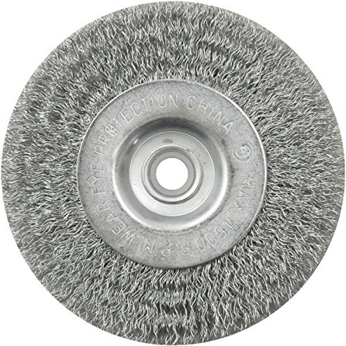 Bench Grinder Wire Wheel - Heavy Duty Wire Brush for Metal Cleaning & Polishing - Perfect for Rust Removal, Deburring & Surface Prep in Workshops & Garages