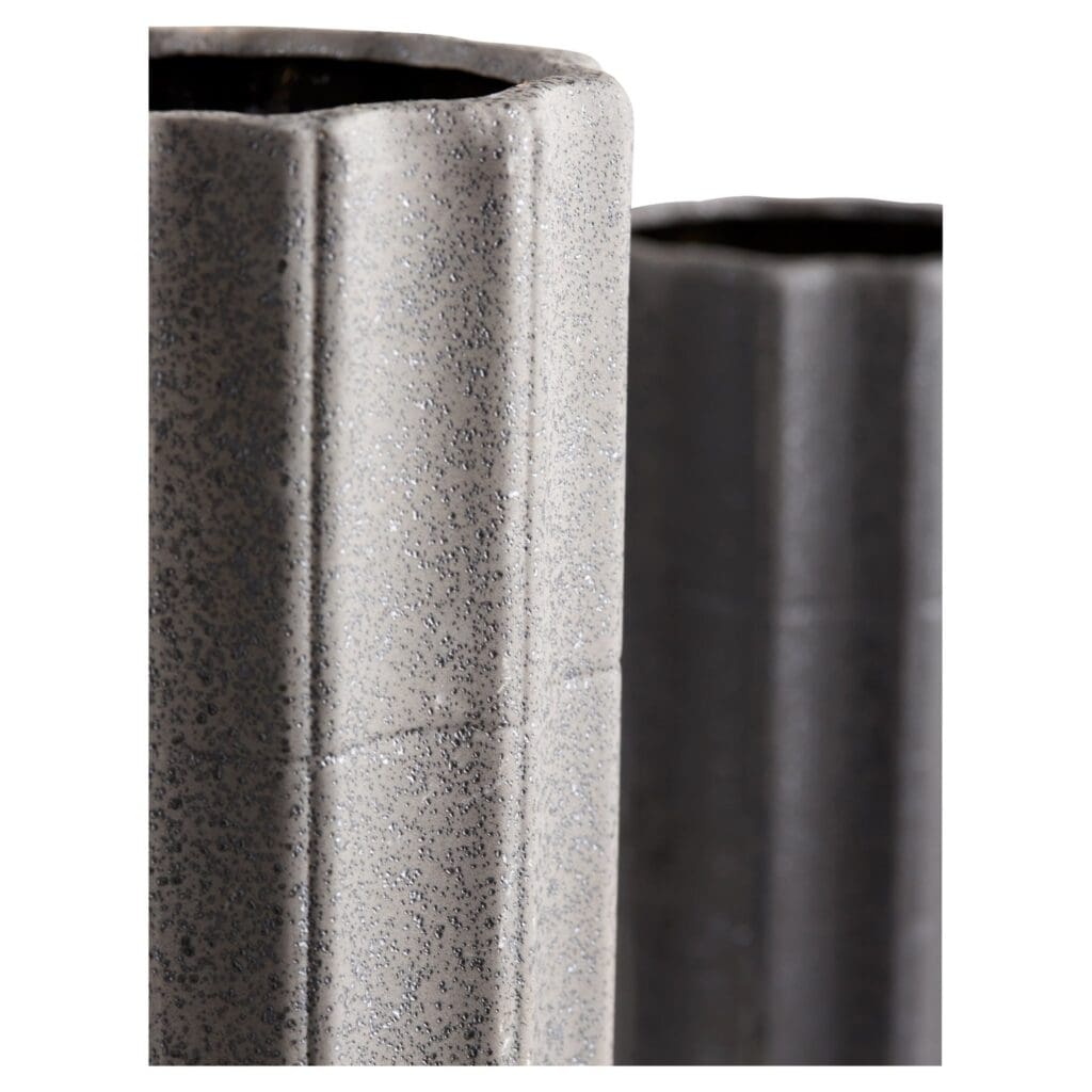 Brutalist Grey Medium Vase by Cyan Design 11188 - Modern Home Decor for Living Room, Office & Wedding Centerpiece