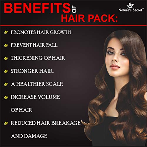 Nature's Secret DIY Natural Hair Growth Powder - Fast Hair Growth Treatment, Green, 250g | Organic Herbal Remedy for Thicker, Longer Hair at Home