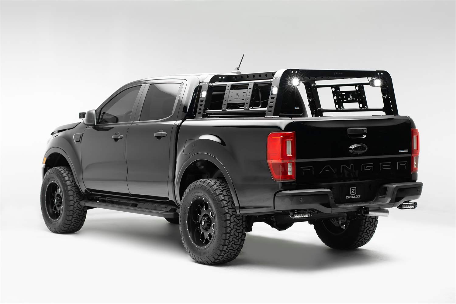 2019-2021 Ford Ranger Under Rear Bumper LED Light Mounting Bracket - Fits ZROADZ 6 Inch & Similar LED Lights (Lights Not Included) - Black PN Z385881 - Perfect for Off-Roading & Night Driving