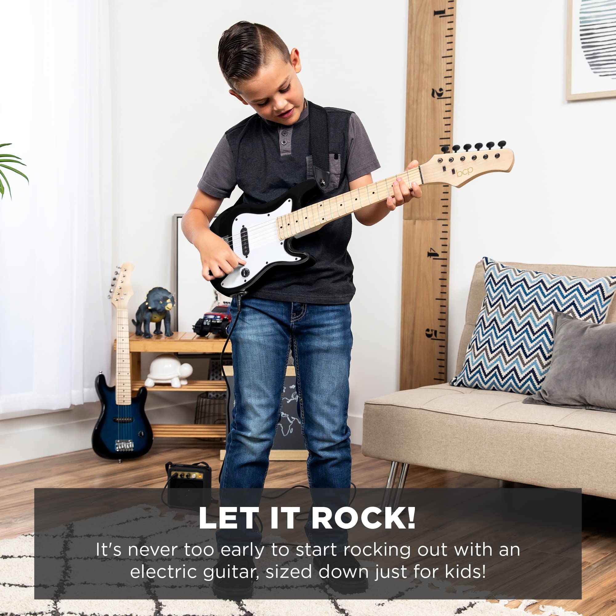 Best Choice Products 30-inch Electric Guitar Starter Kit for Beginners with 5W Amp, Gig Bag, Strap, Strings & Picks - Black | Perfect for Learning, Practice & Home Performances