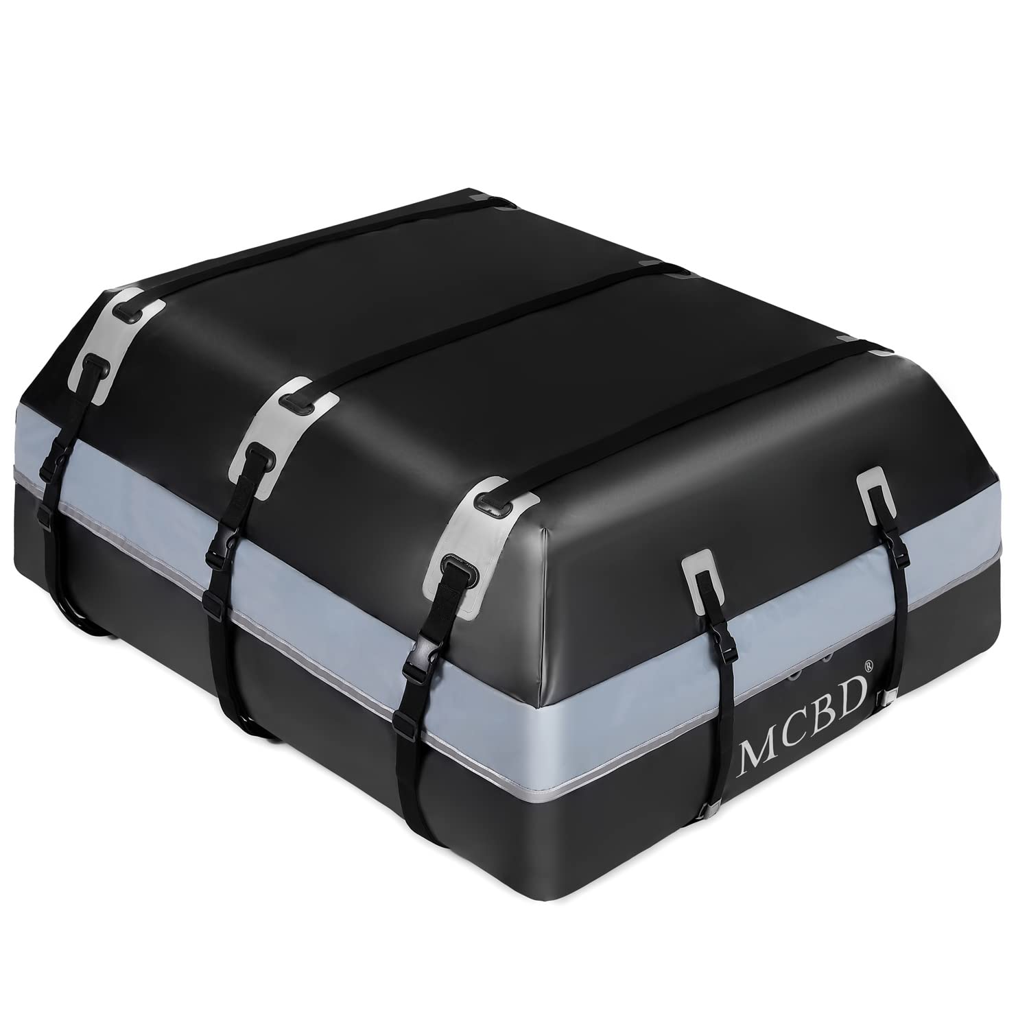 26 Cubic Feet Waterproof Rooftop Cargo Carrier - Universal Soft-Shell Roof Bag for SUVs & Vehicles with/without Rails | Includes 10 Reinforced Straps, 6 Door Hooks, Storage Bag & Anti-Slip Mat | Perfect for Road Trips, Camping Gear & Extra Luggage Storage