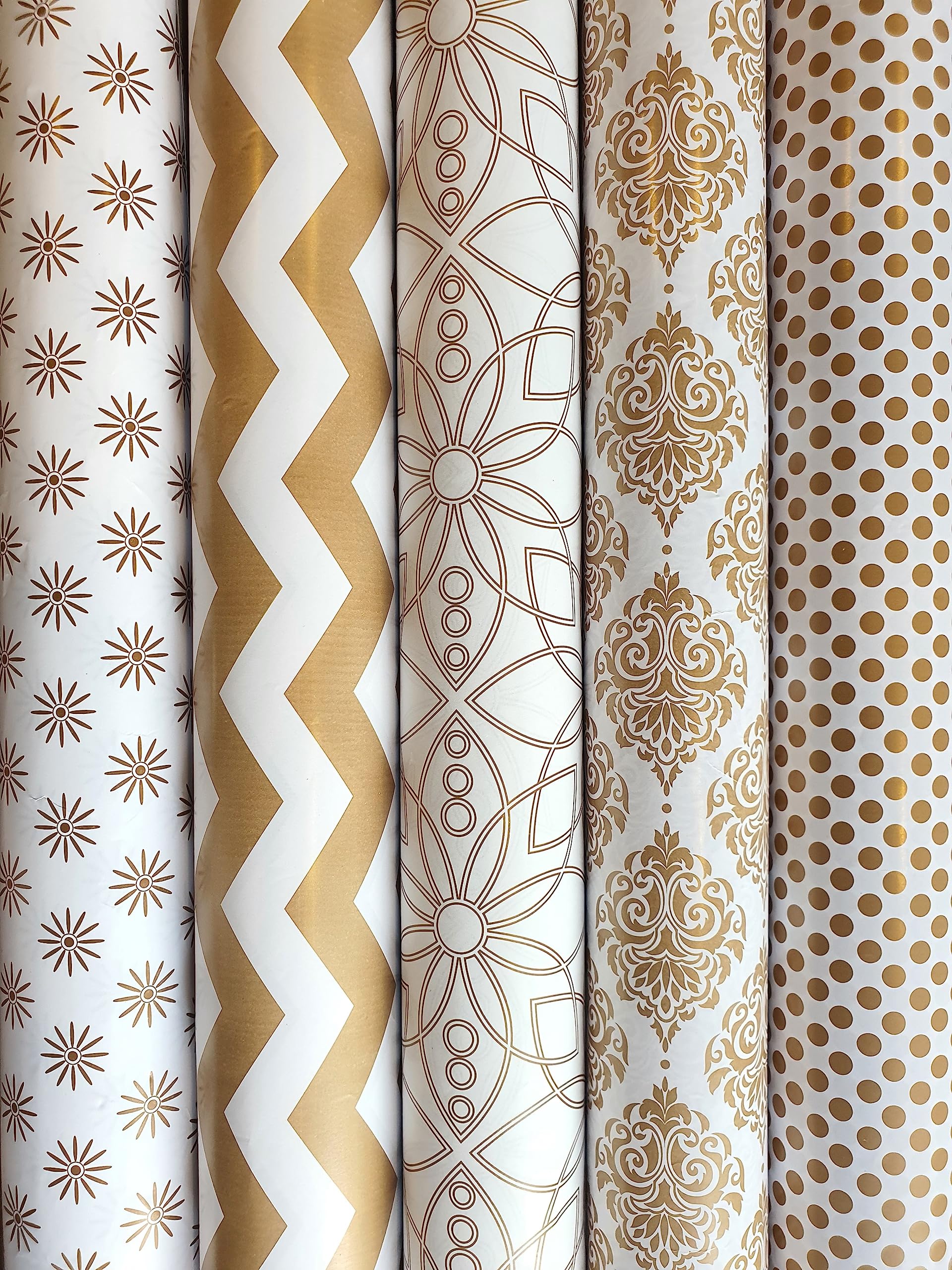 10 Pcs Golden Gift Wrapping Paper Sheets - Premium Decorative Wrapping Paper for Anniversary, Birthday, Wedding | DIY Crafts, Scrapbooking, Present Packaging | Elegant Gift Wrap for Special Occasions & Party Decorations