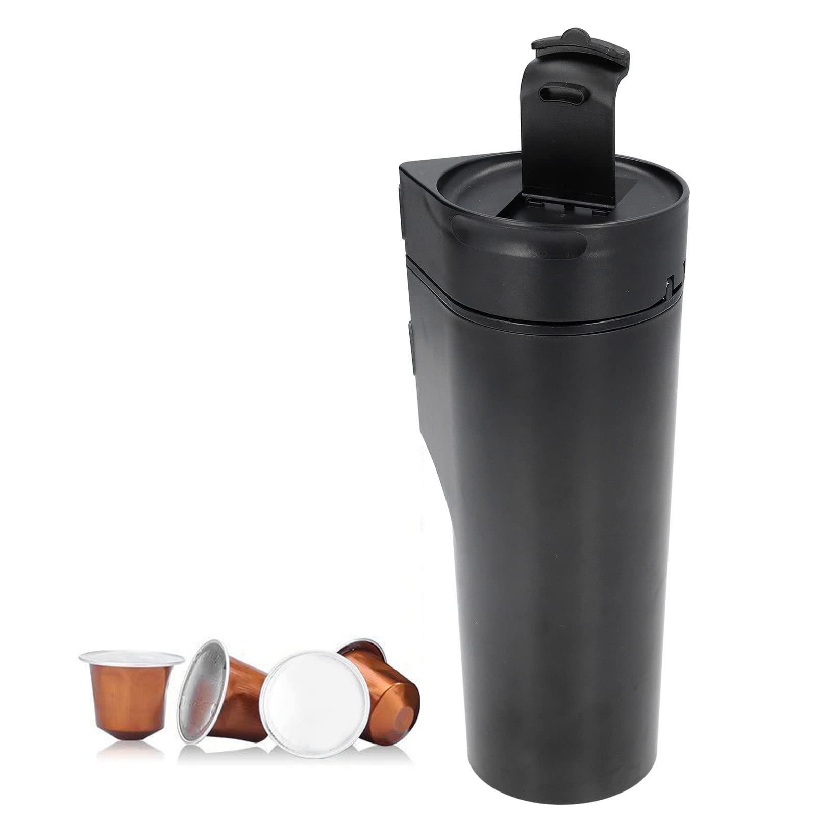 12V Portable Automatic Coffee Maker for Car - Fast Heating Travel Coffee Machine with Cigarette Lighter Plug | Perfect for Road Trips, Camping & Office Commute