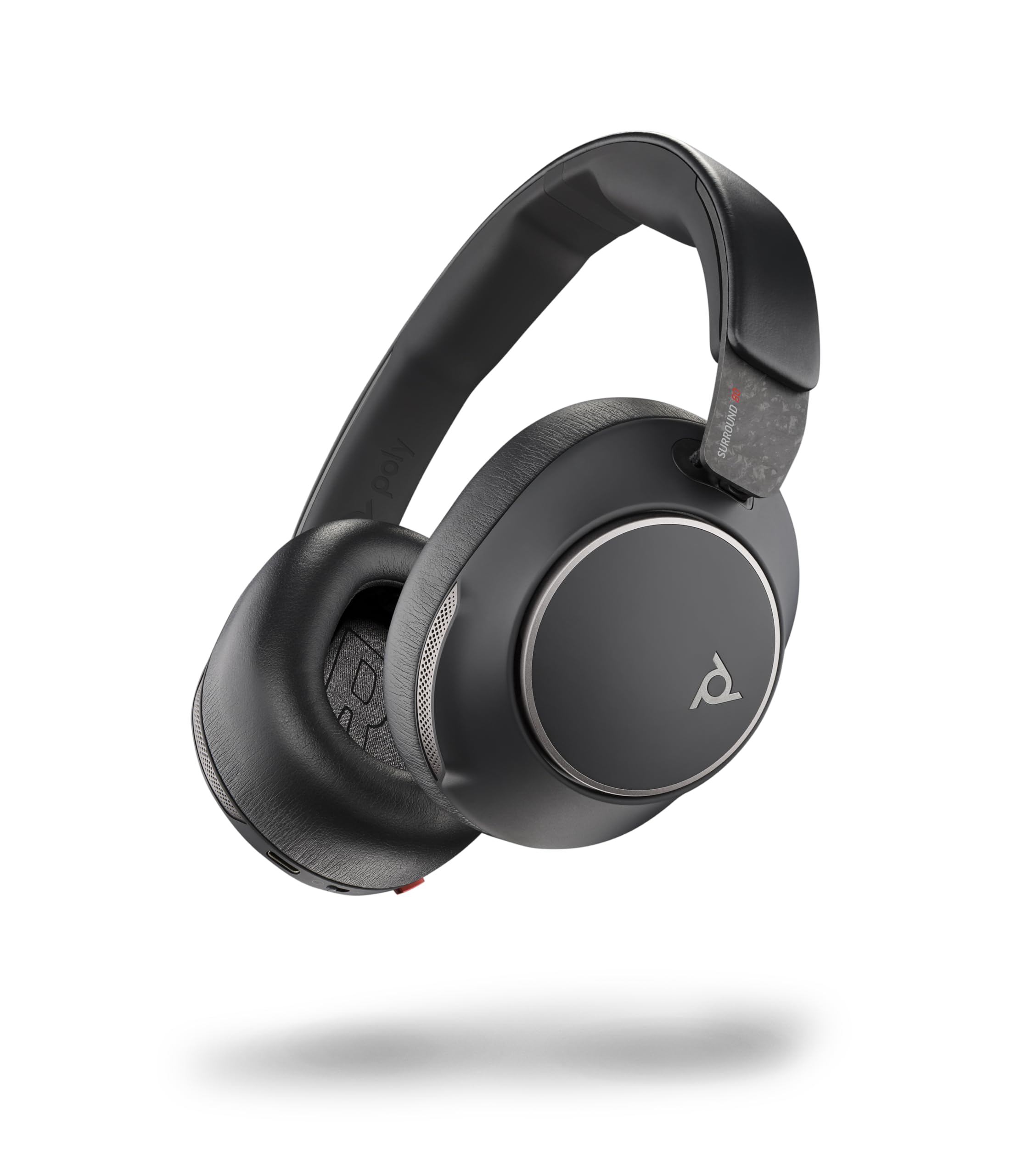 Poly Voyager Surround 80 UC Wireless Bluetooth Headset with Noise-Canceling Microphones & Adaptive ANC - Compatible with iPhone, Android, PC, Mac, Zoom, Microsoft Teams (Certified) - Ideal for Remote Work, Online Meetings & Gaming - Amazon Exclusive