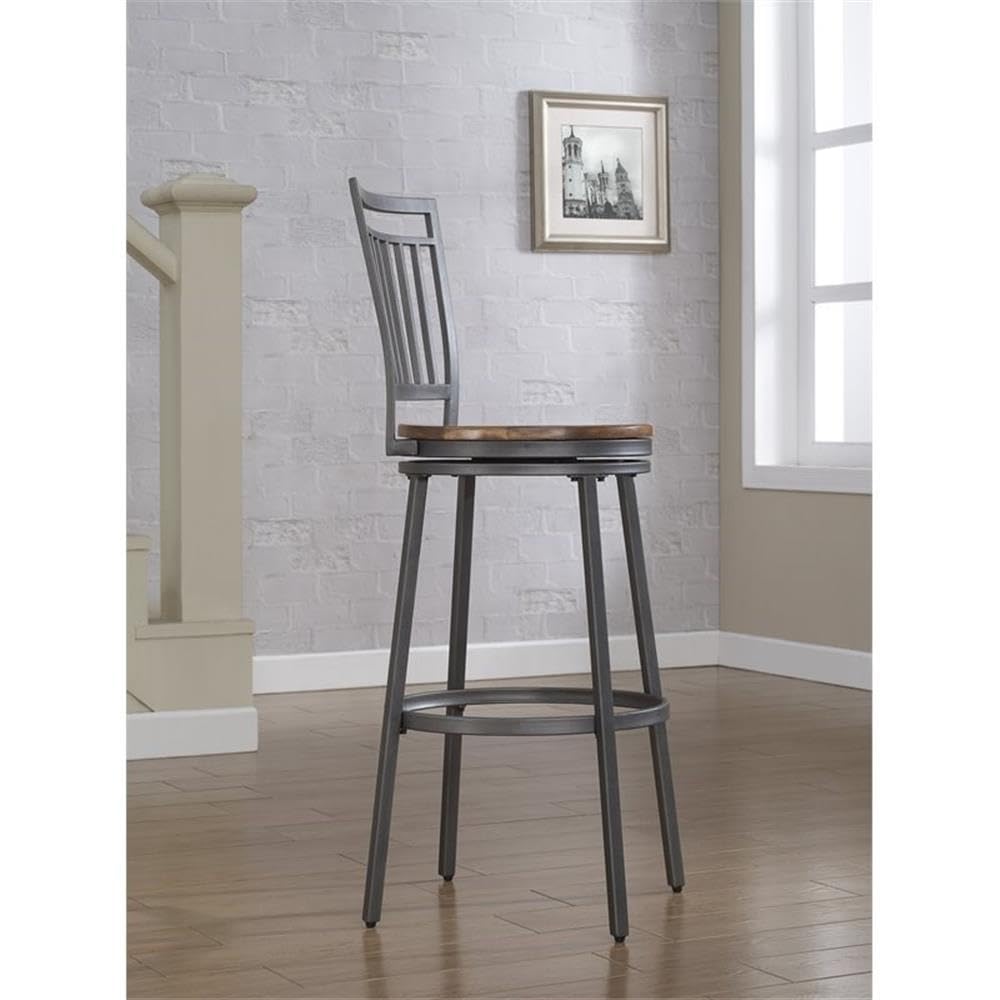 American Woodcrafters Filmore Bar Stool - Solid Wood Counter Height Stool with Backrest - Perfect for Kitchen Islands, Breakfast Bars & Home Pub Decor